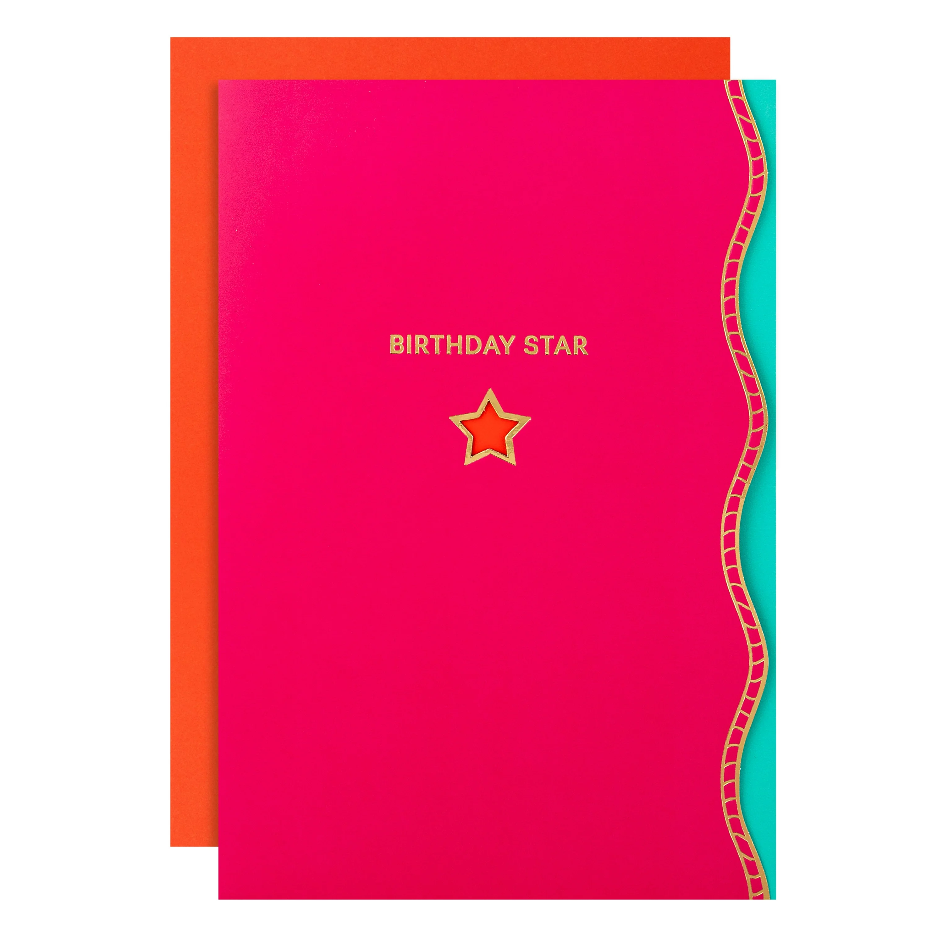 Hall & Co Premium Magenta Birthday Card with Mini Card Keepsake - Vivid Aura