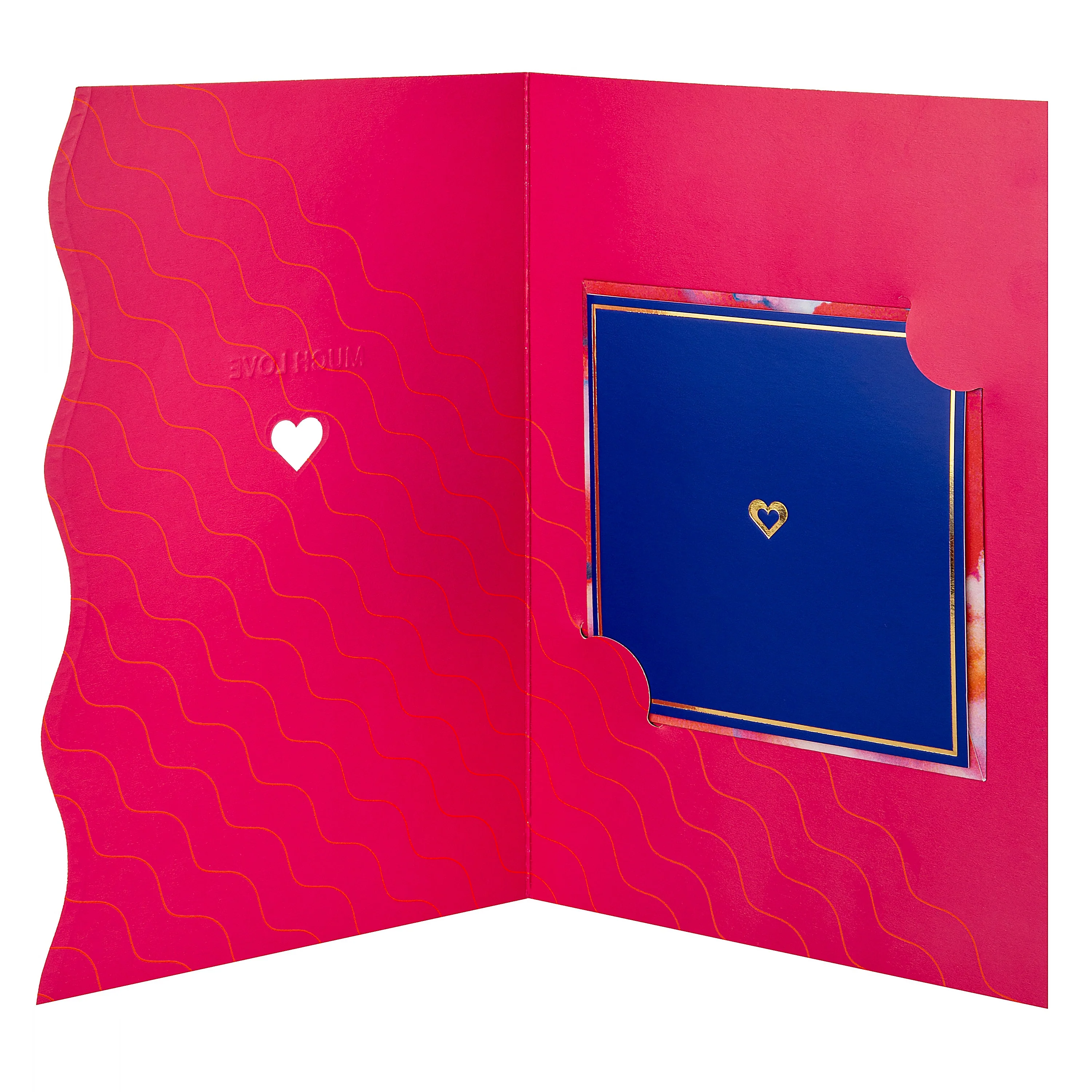 Hall & Co Premium Magenta Birthday Card with Mini Card Keepsake - Vivid Aura - Image 2