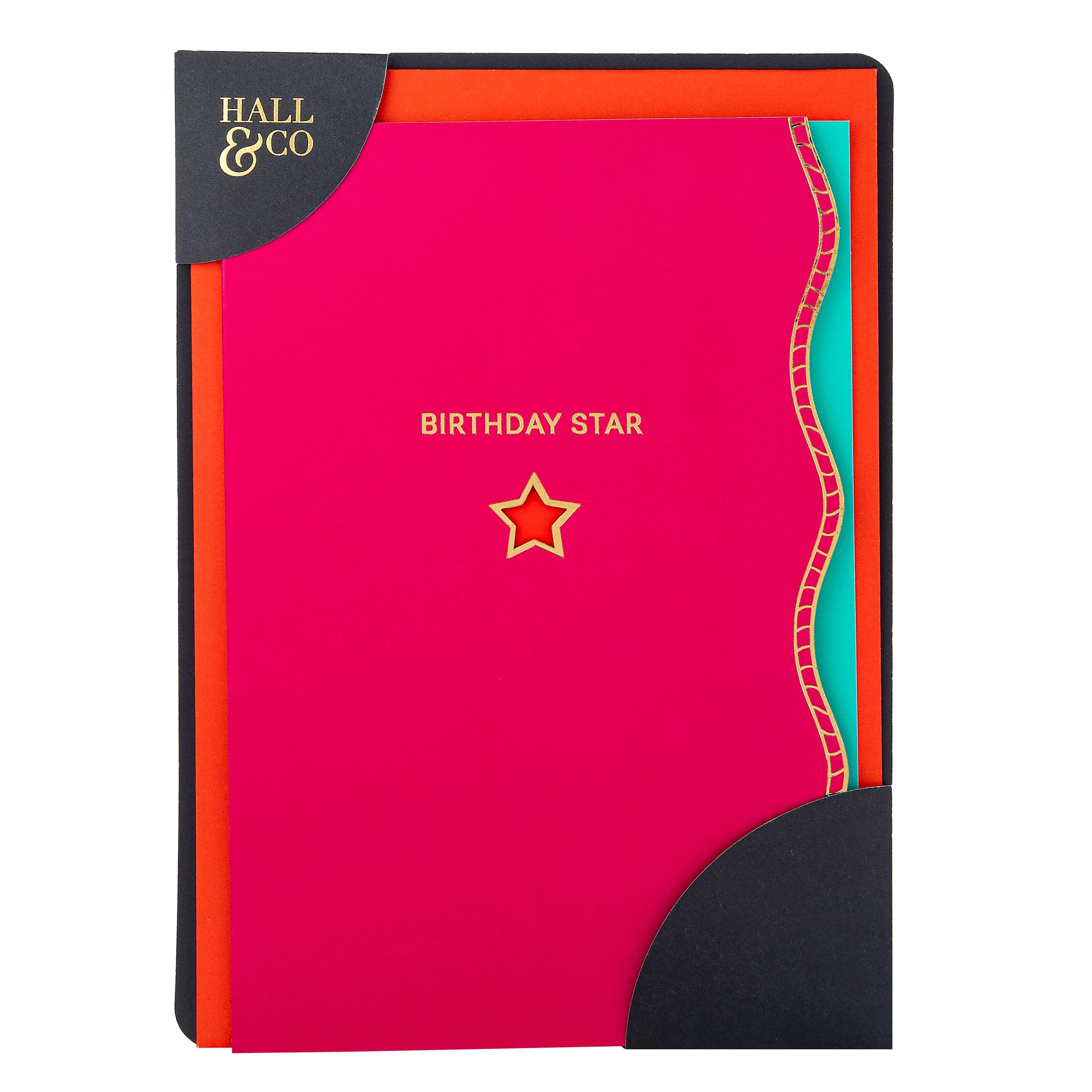 Hall & Co Premium Magenta Birthday Card with Mini Card Keepsake - Vivid Aura - Image 6