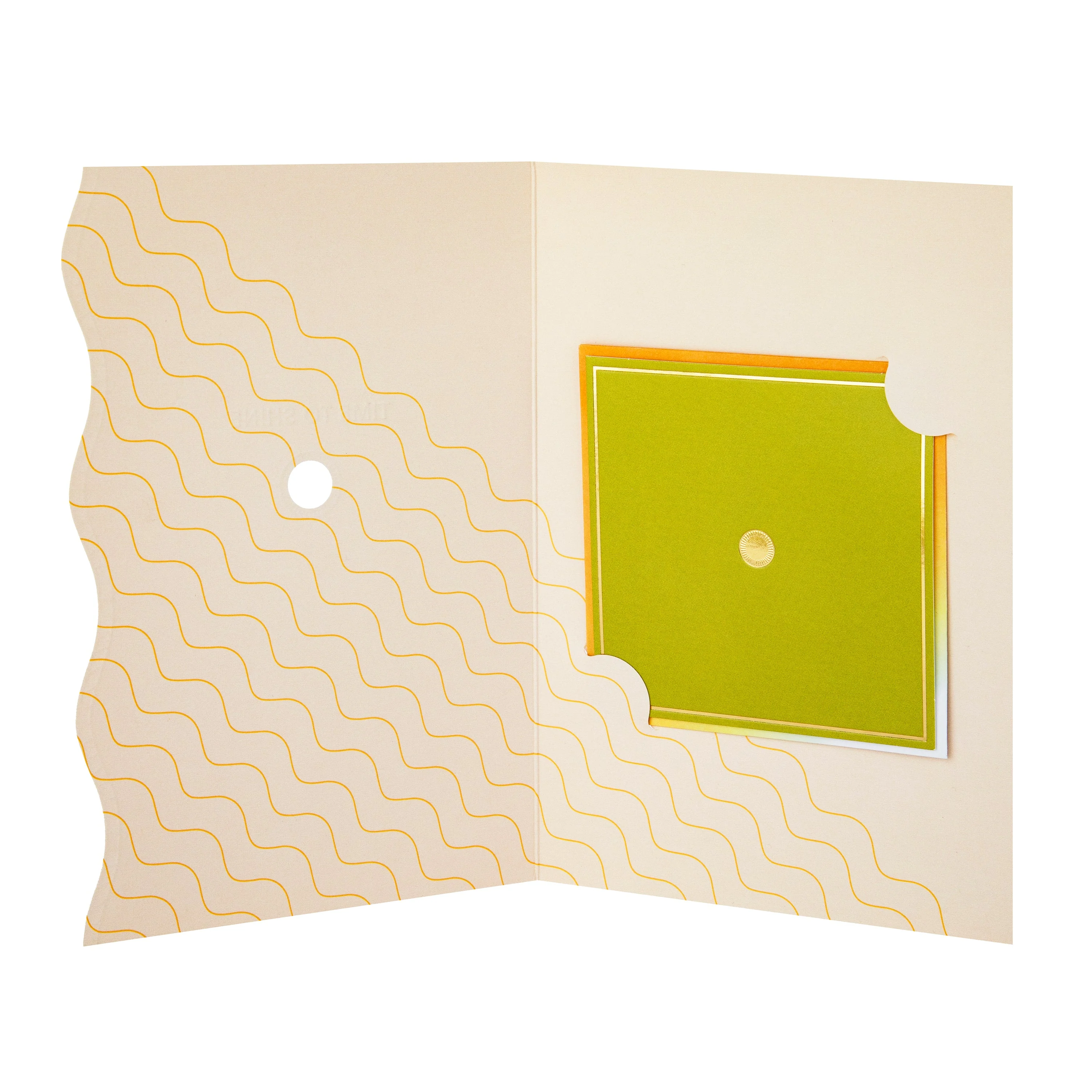 Hall & Co Premium Yellow Greeting Card with Mini Card Keepsake - Vivid Aura - Image 2