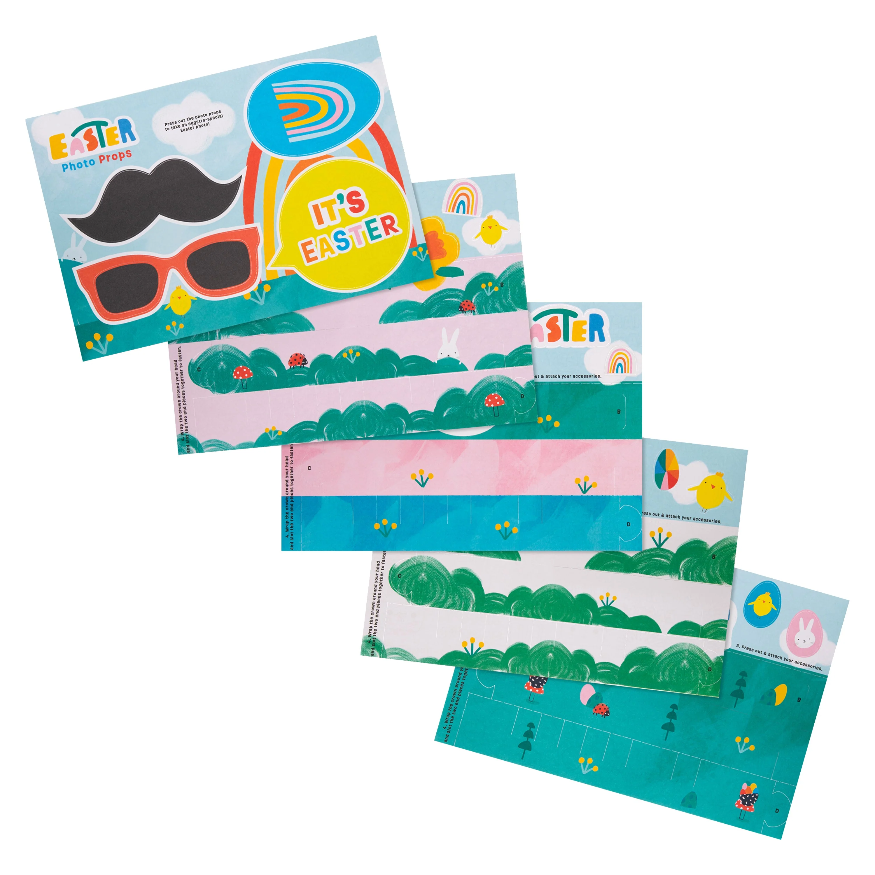 Kids Easter Activity Pack - 4 Animal Make-Your-Own-Crown Pack - Image 3
