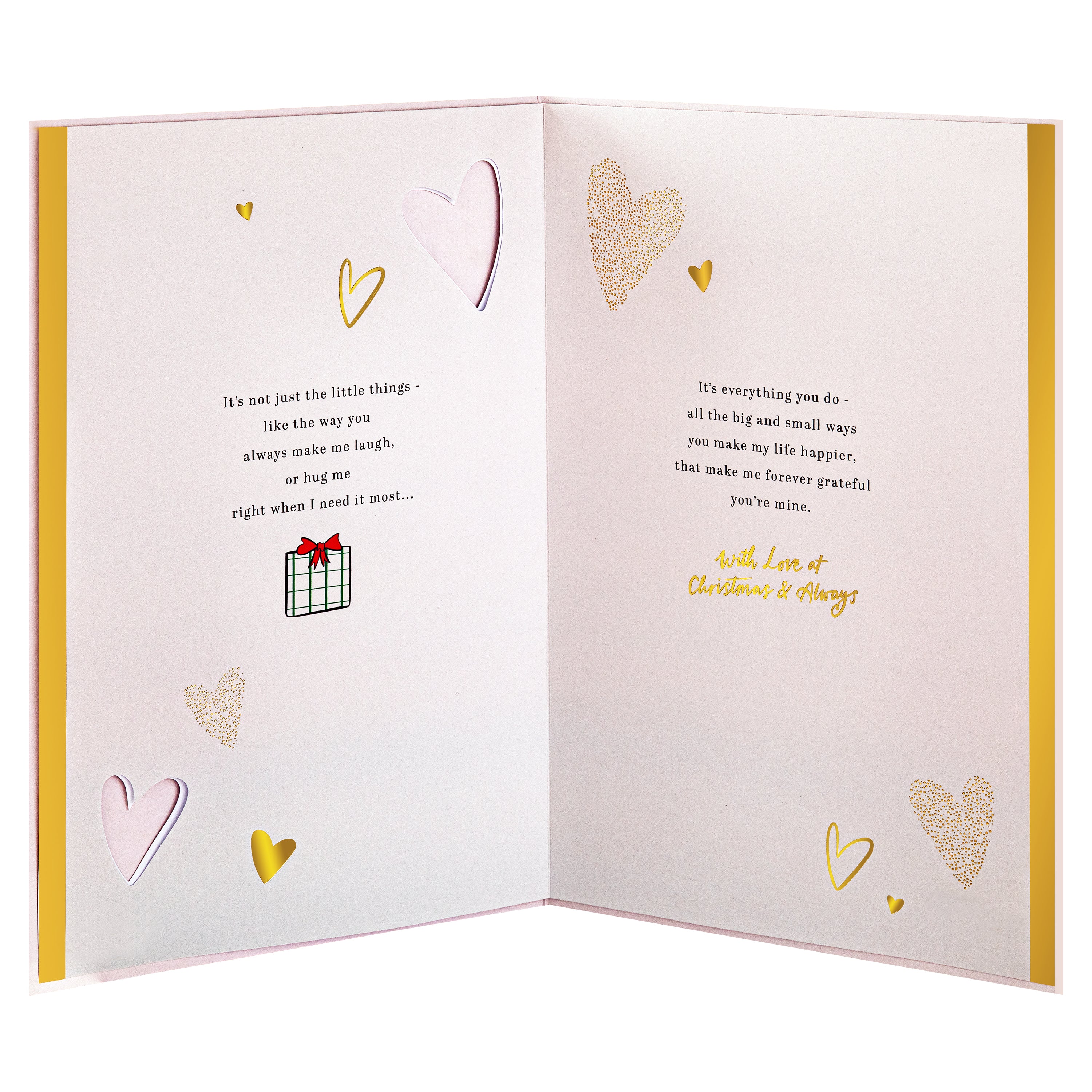 Husband Christmas Card - Special Sentiment, Mistletoe Design - Image 3