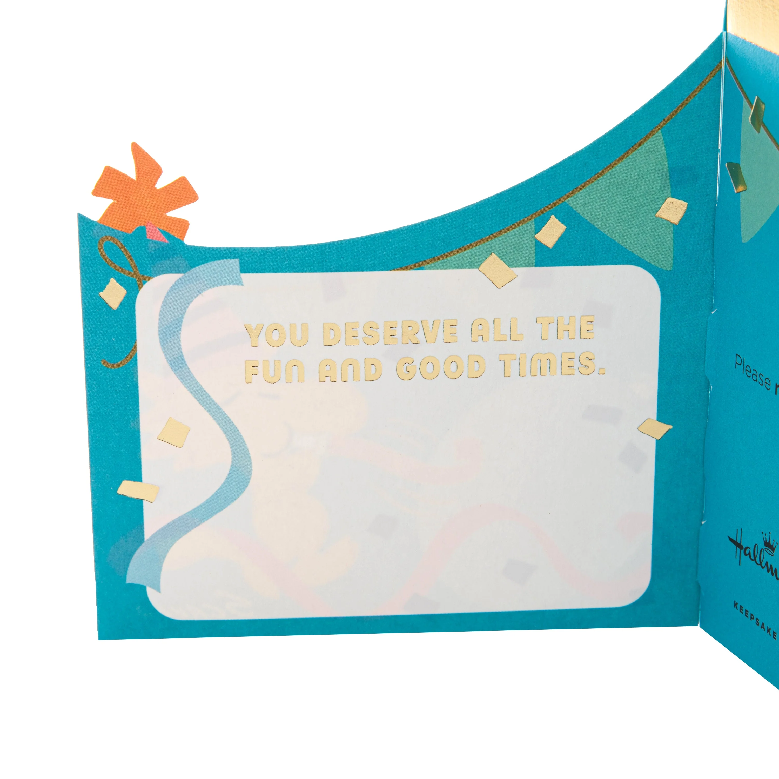 Jumbo Birthday Card - 3D Pop-Up PEANUTS™ SNOOPY & WOODSTOCK Banner - Image 6