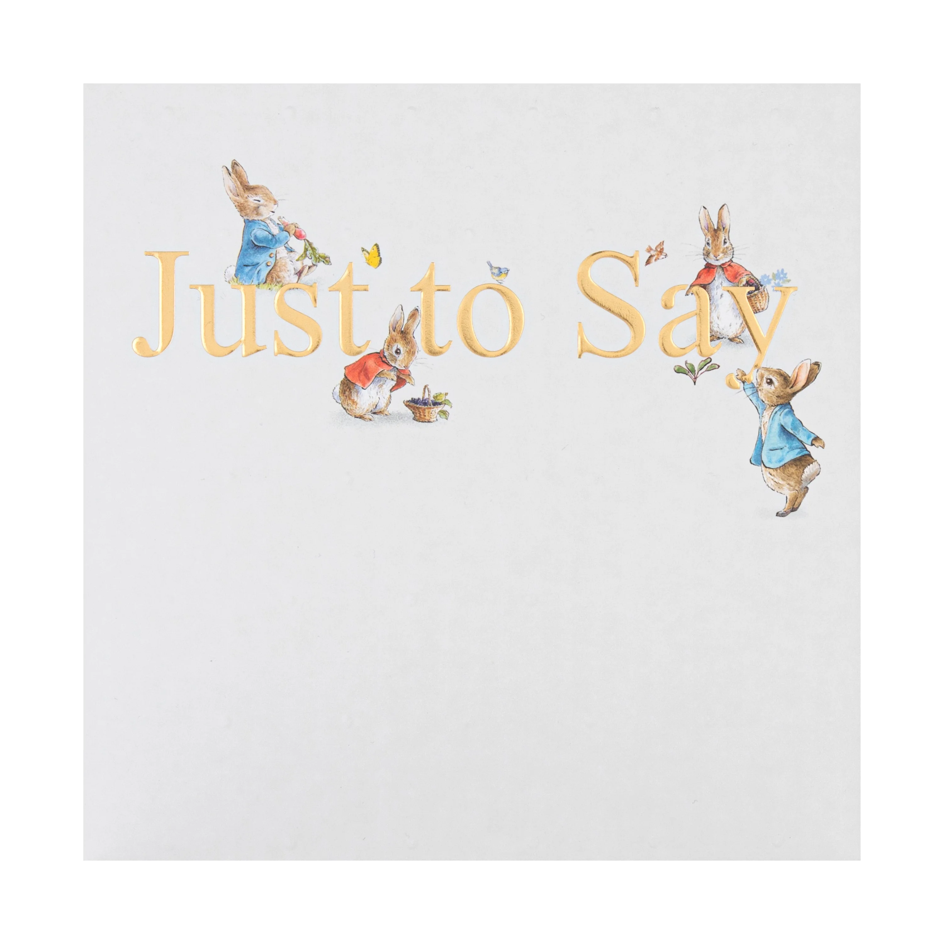 Just to Say Card - Beatrix Potter's Peter Rabbit™ & Flopsy Bunny Design - Image 3