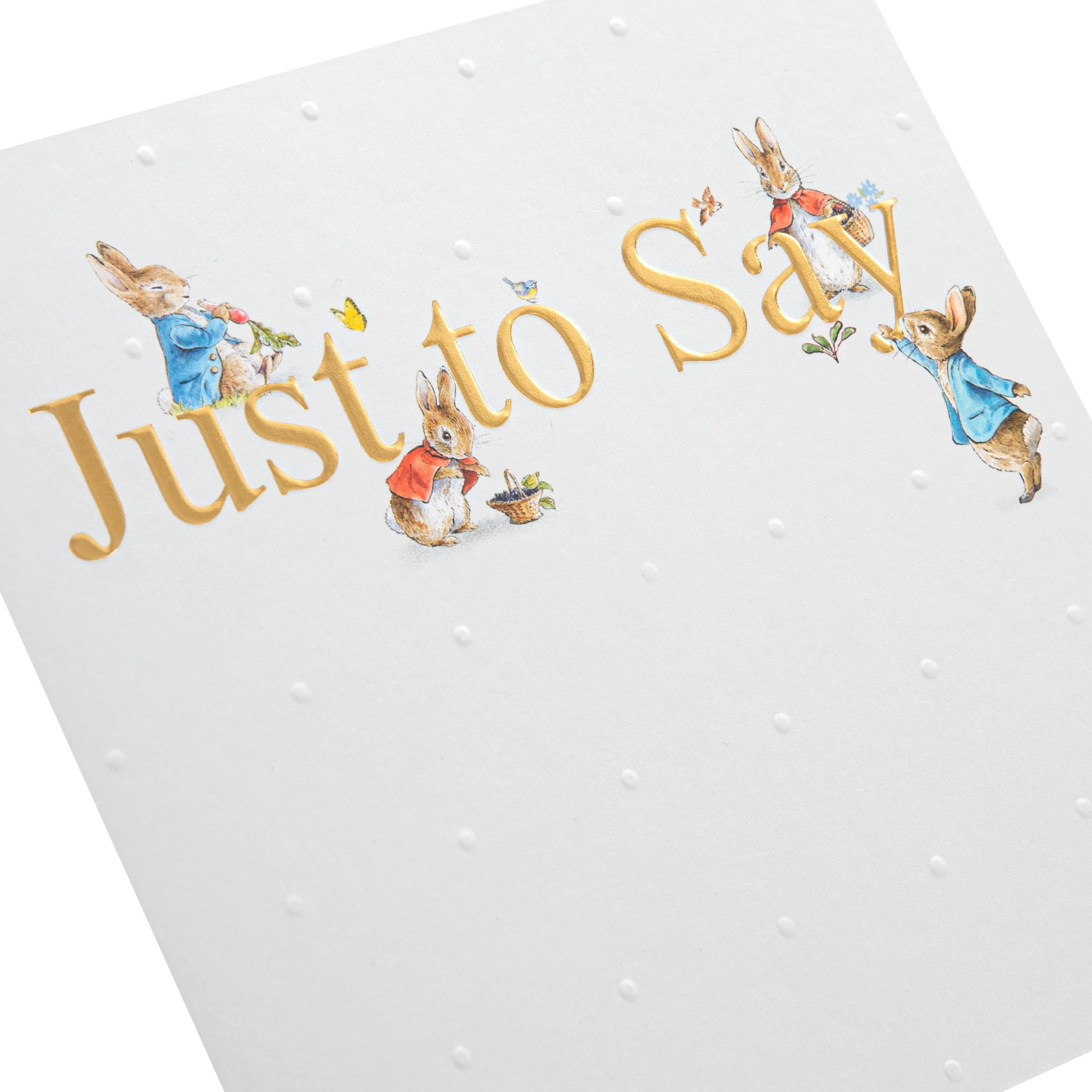 Just to Say Card - Beatrix Potter's Peter Rabbit™ & Flopsy Bunny Design - Image 4