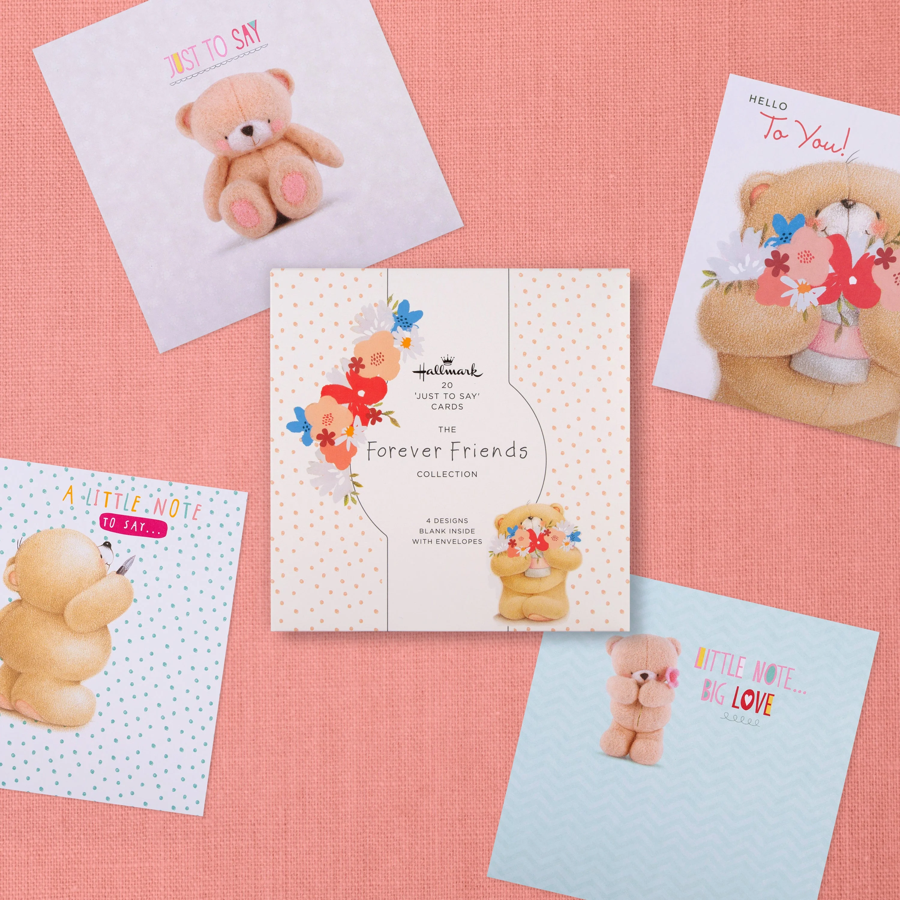 'Just To Say' Cards - Multipack of 20 in 4 Forever Friends Designs - Image 2