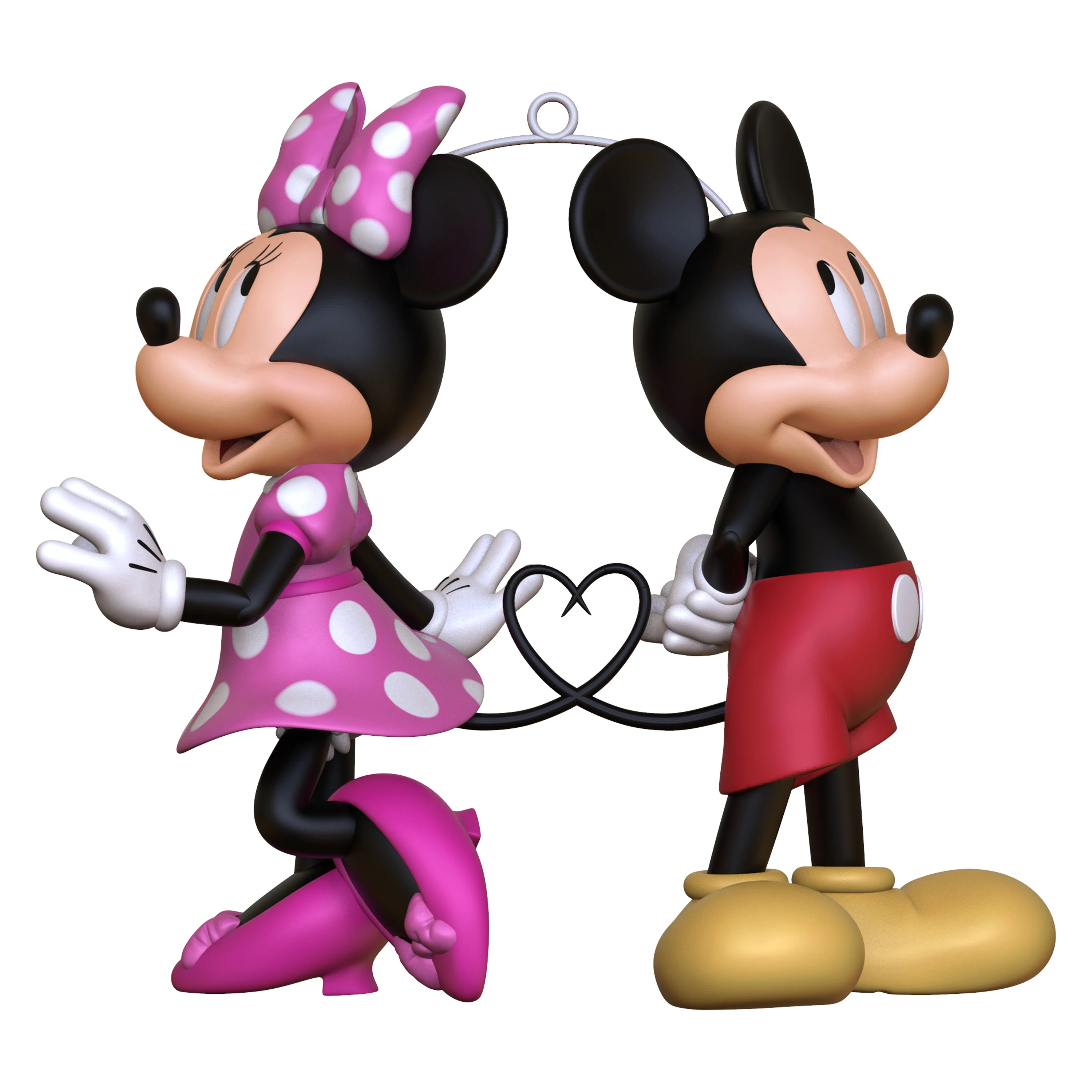 Keepsake Disney Hanging Ornament - Minnie & Mickey Mouse Heart Design
