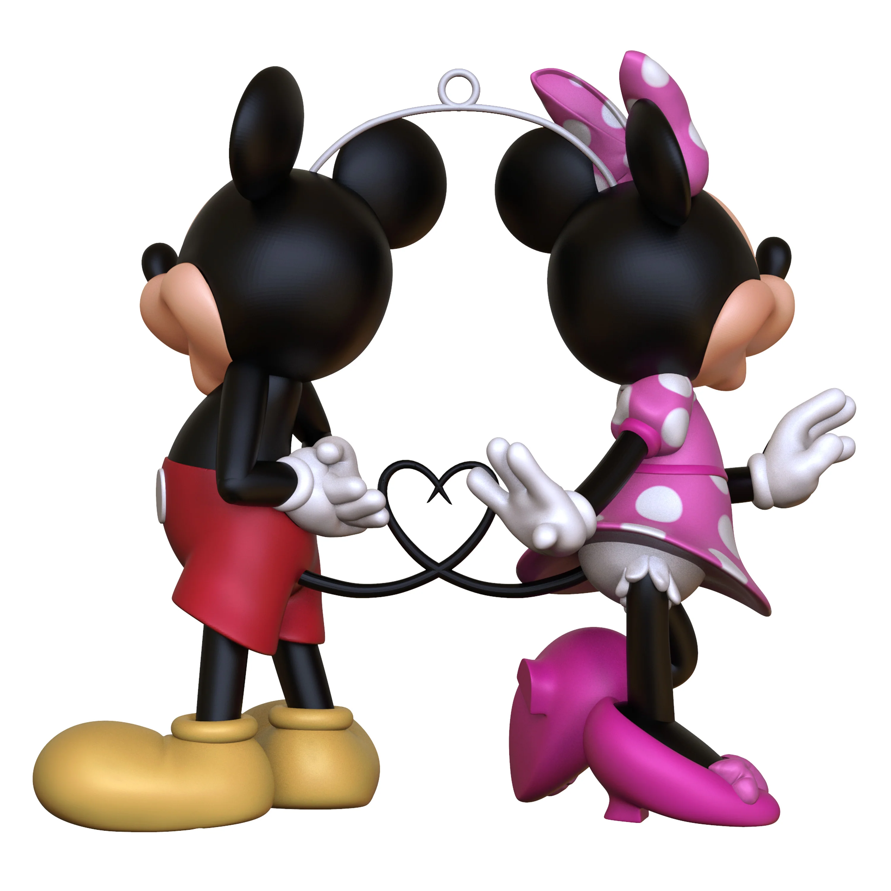 Keepsake Disney Hanging Ornament - Minnie & Mickey Mouse Heart Design - Image 3