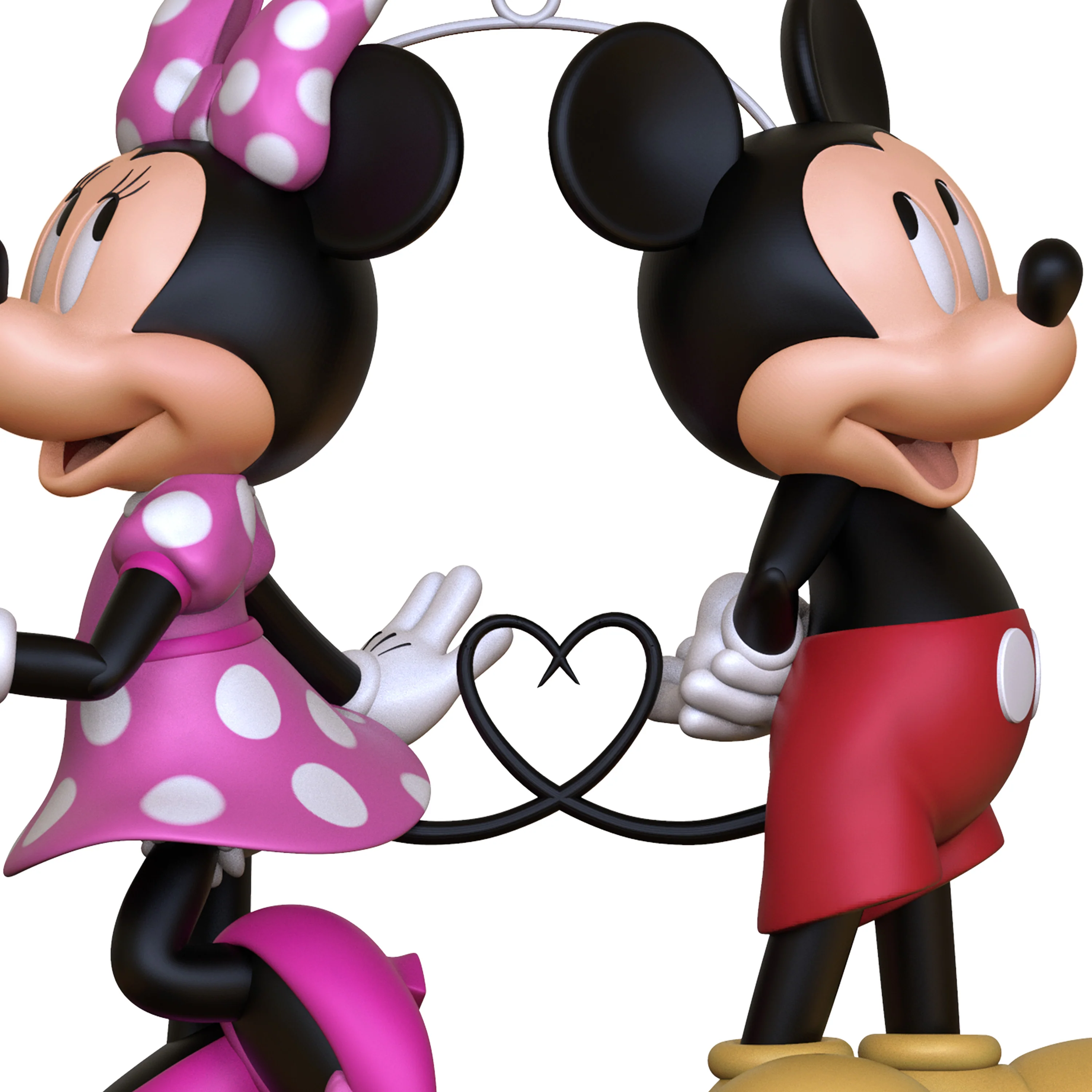 Keepsake Disney Hanging Ornament - Minnie & Mickey Mouse Heart Design - Image 4