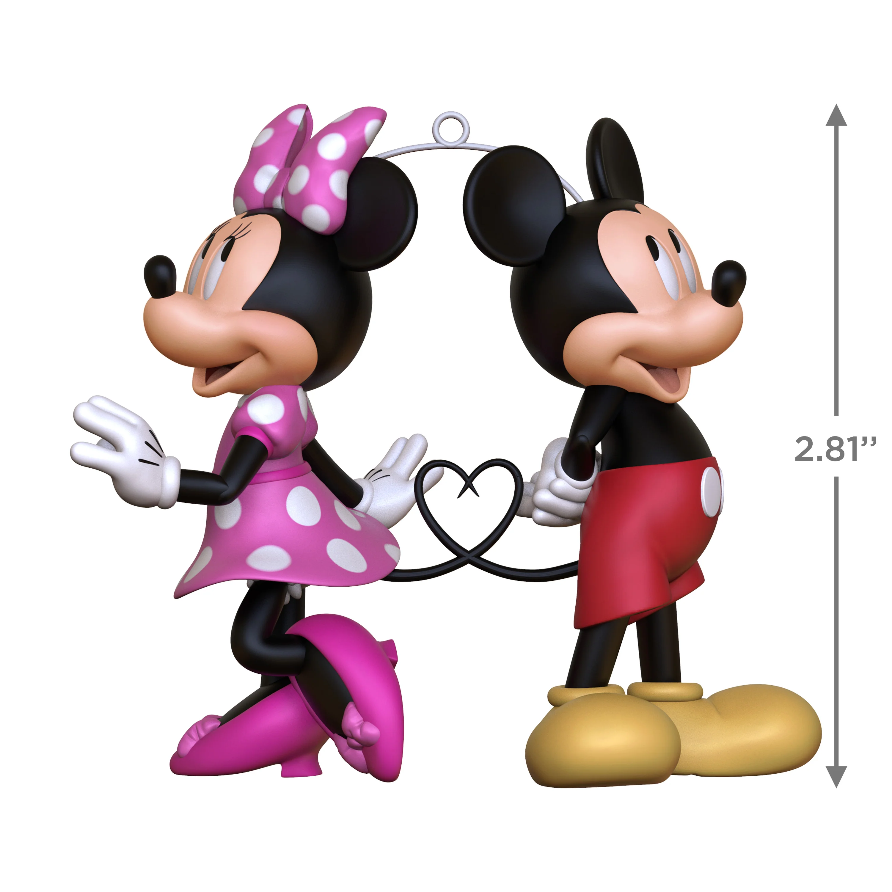 Keepsake Disney Hanging Ornament - Minnie & Mickey Mouse Heart Design - Image 5