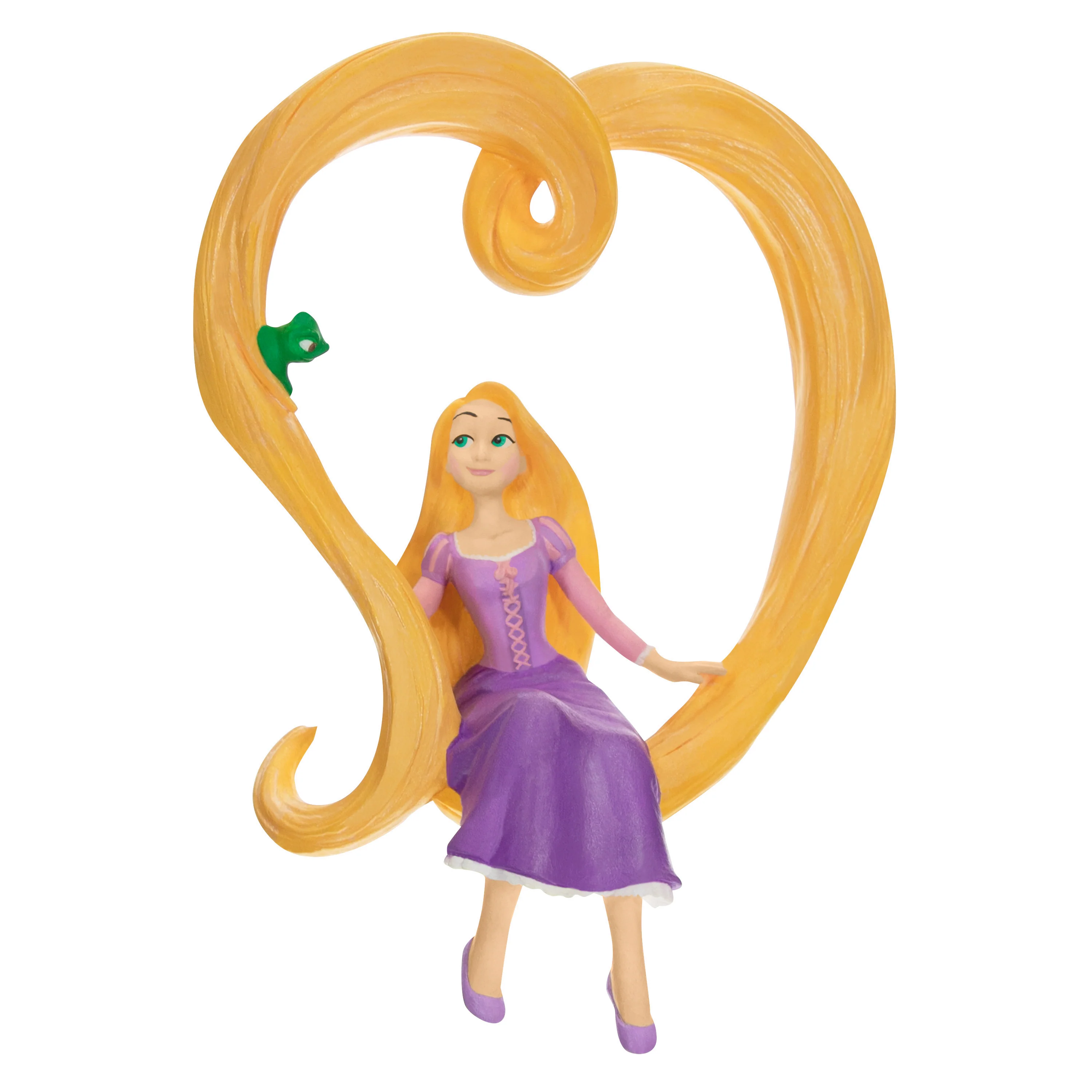 Keepsake Disney Hanging Ornament - Tangled Rapunzel & Pascal Heart Design