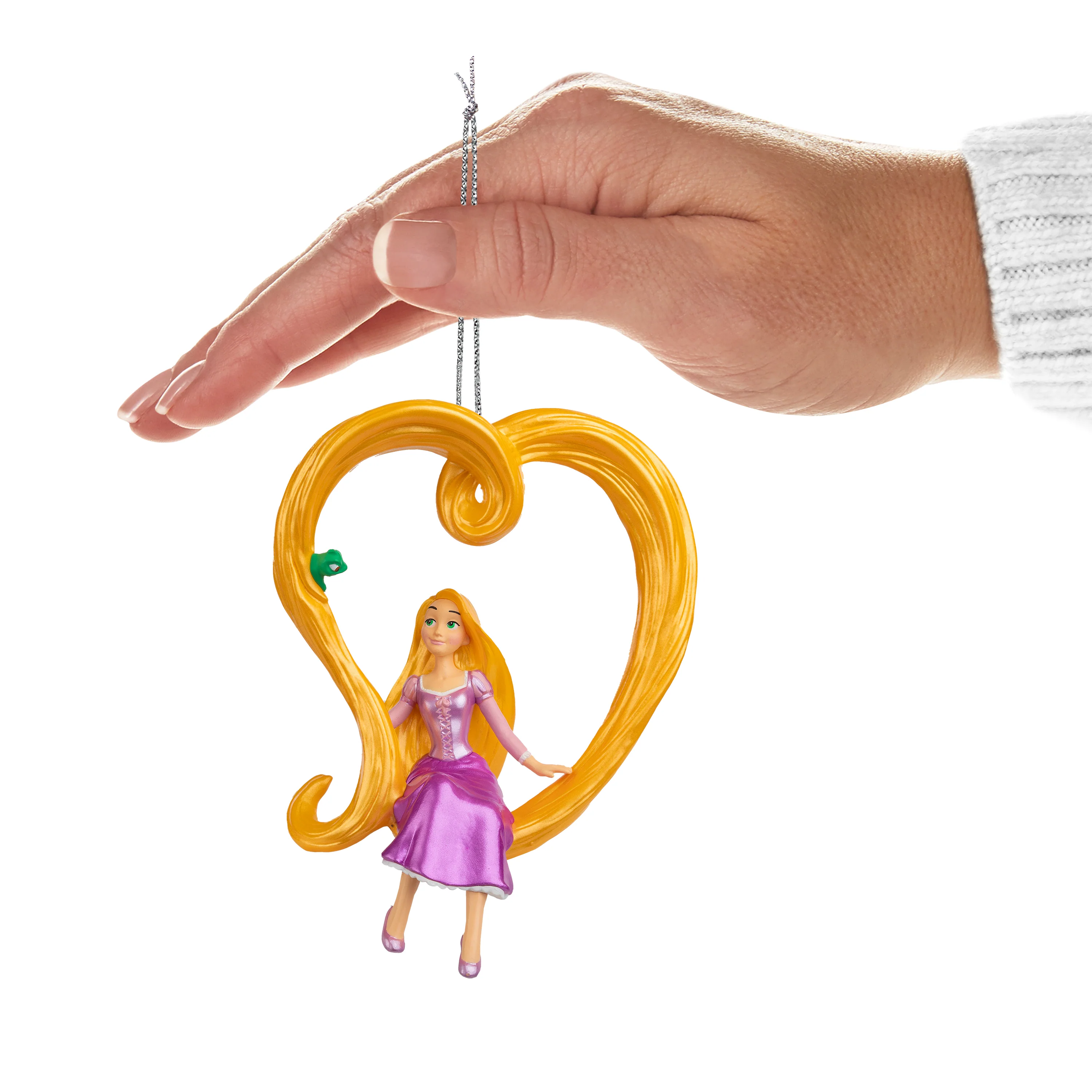 Keepsake Disney Hanging Ornament - Tangled Rapunzel & Pascal Heart Design - Image 6