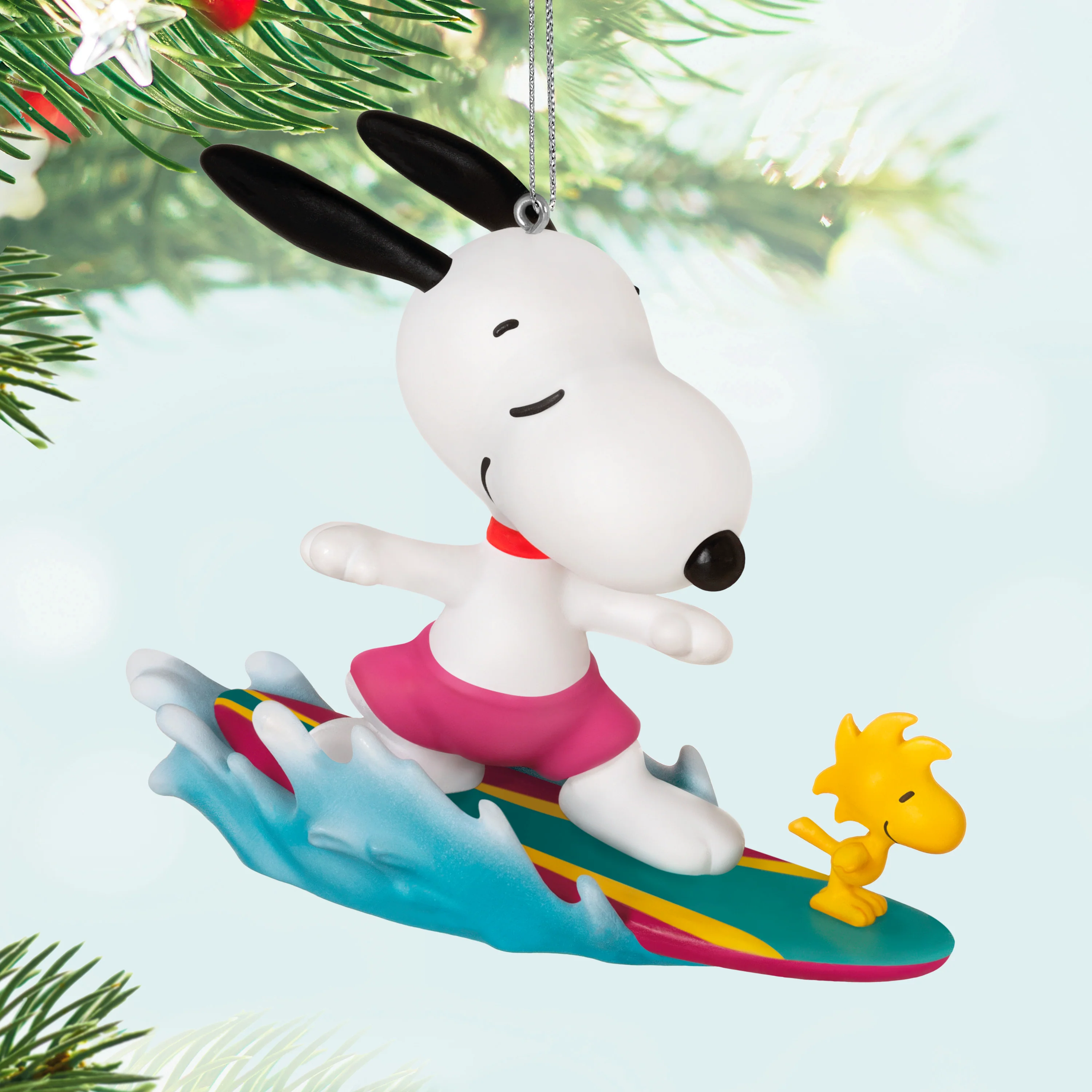 Keepsake PEANUTS™ Ornament - SNOOPY & WOODSTOCK Surfing Design - Image 5