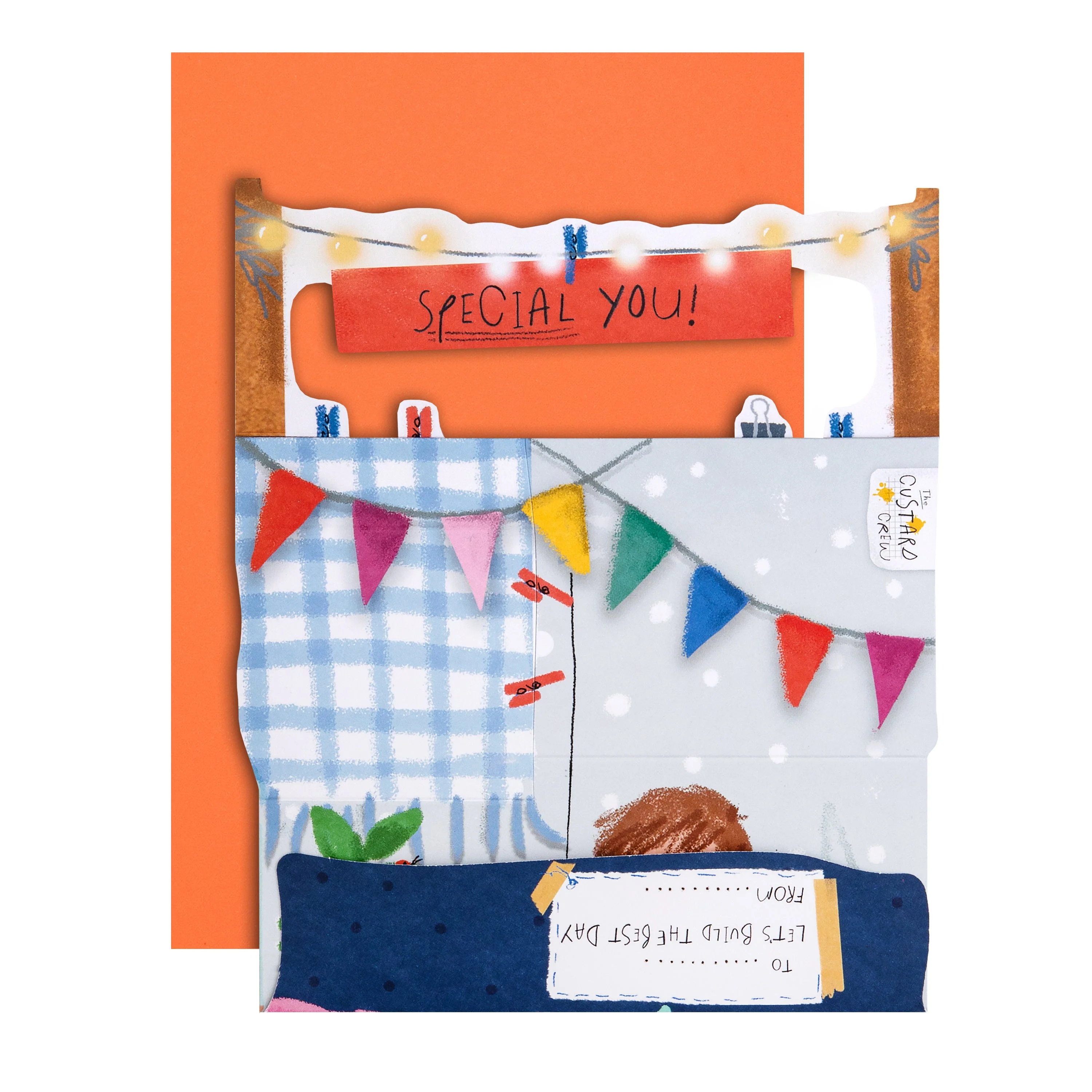 Kids Birthday Card - 3D & Pop Up Children's Blanket Fort Design - Image 2