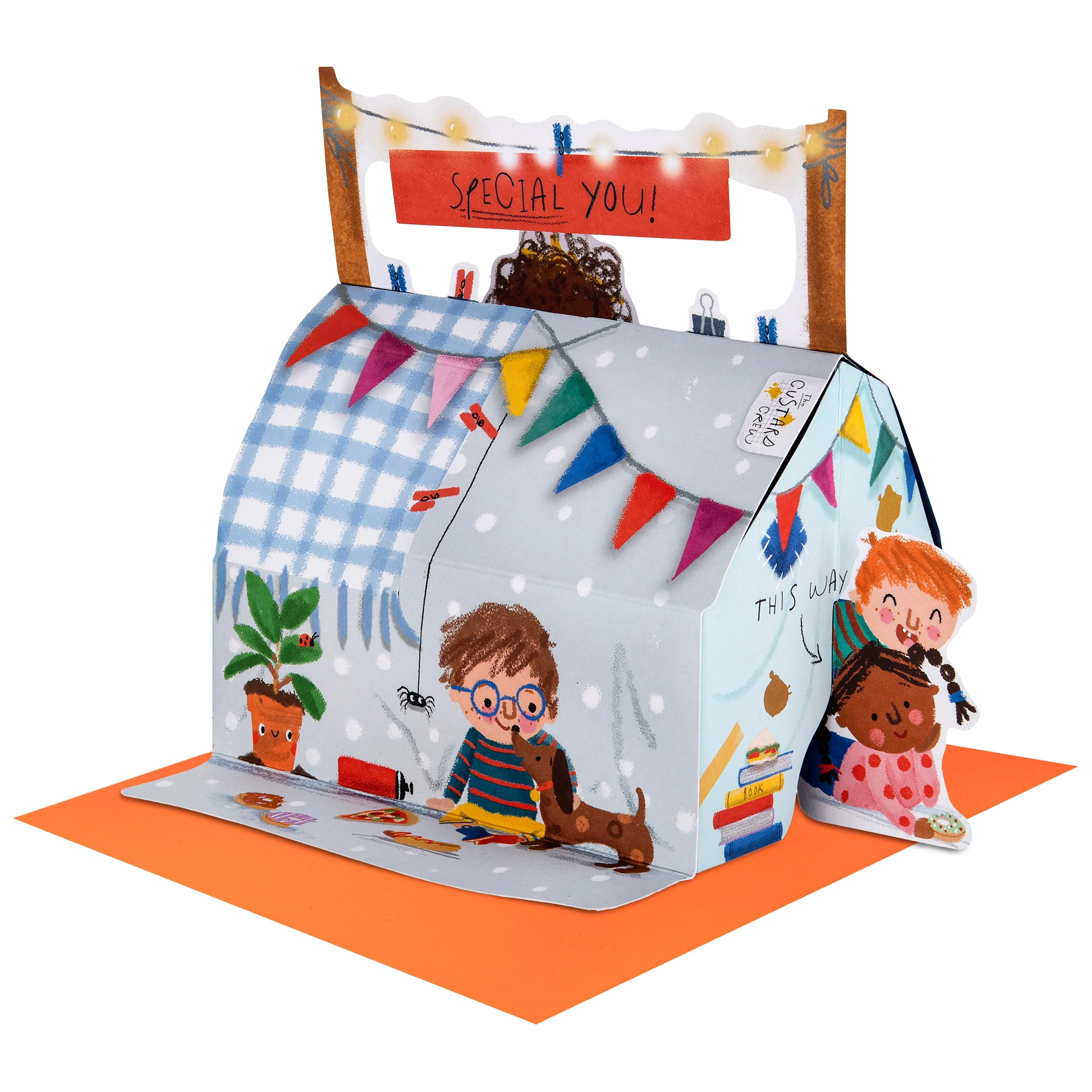 Kids Birthday Card - 3D & Pop Up Children's Blanket Fort Design - Image 9