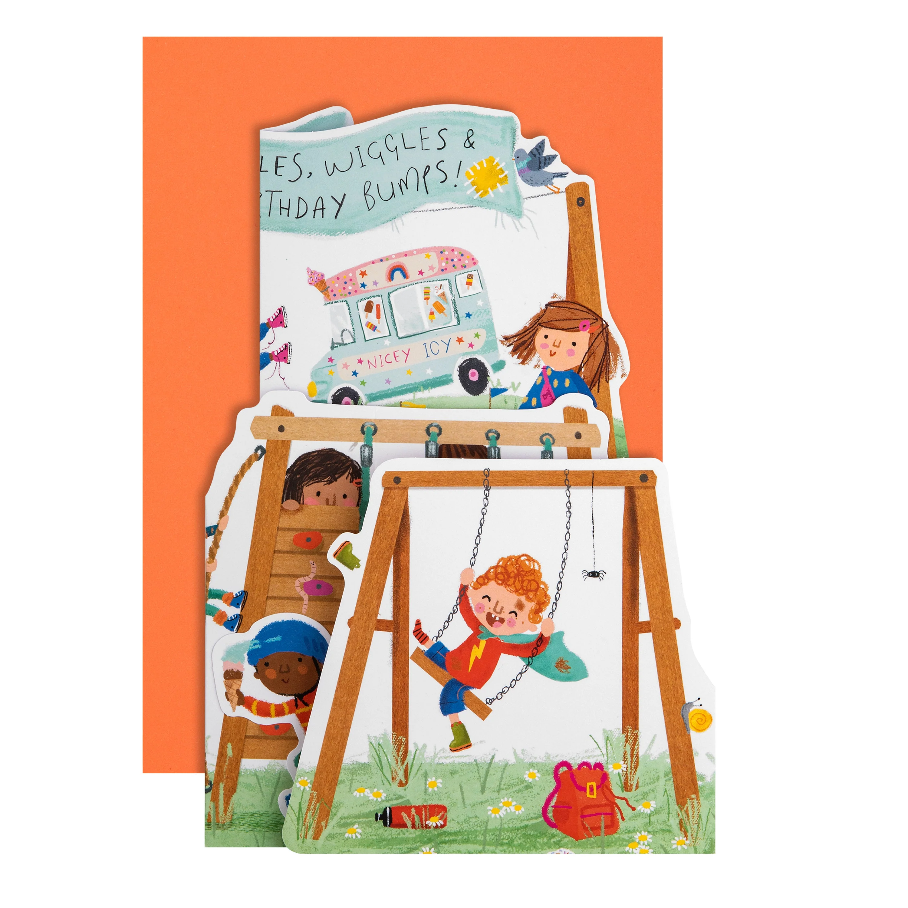 Kids Birthday Card - 3D & Pop Up Children's Park Design - Image 2