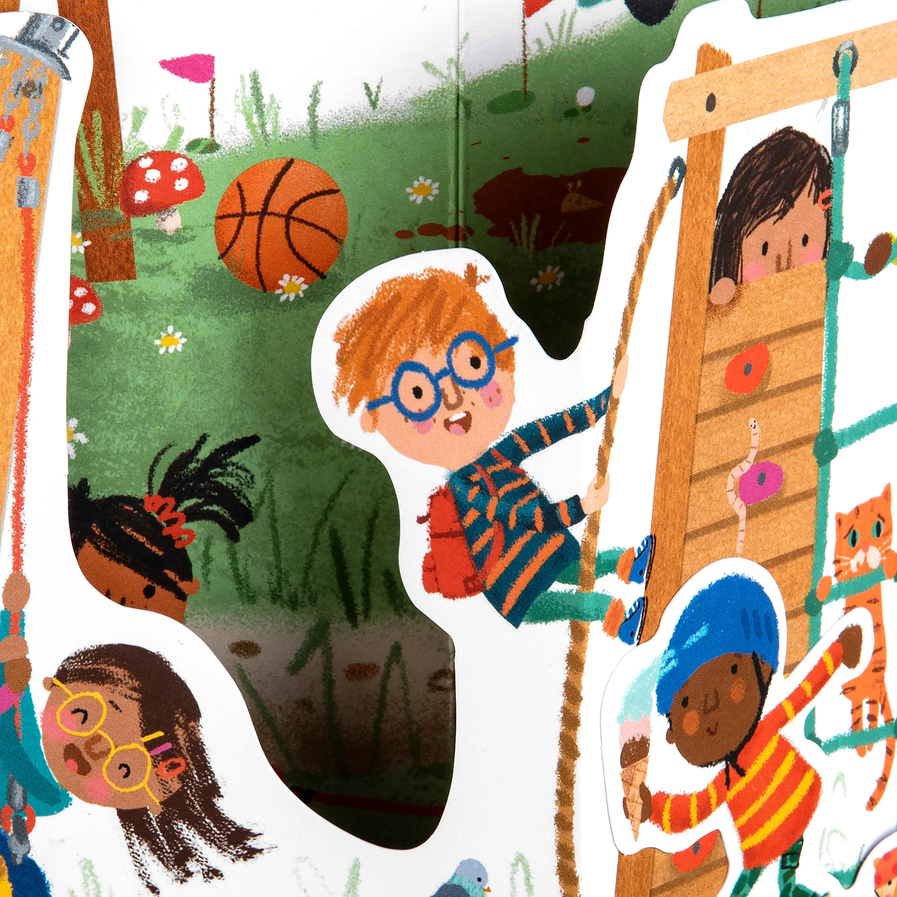 Kids Birthday Card - 3D & Pop Up Children's Park Design - Image 4