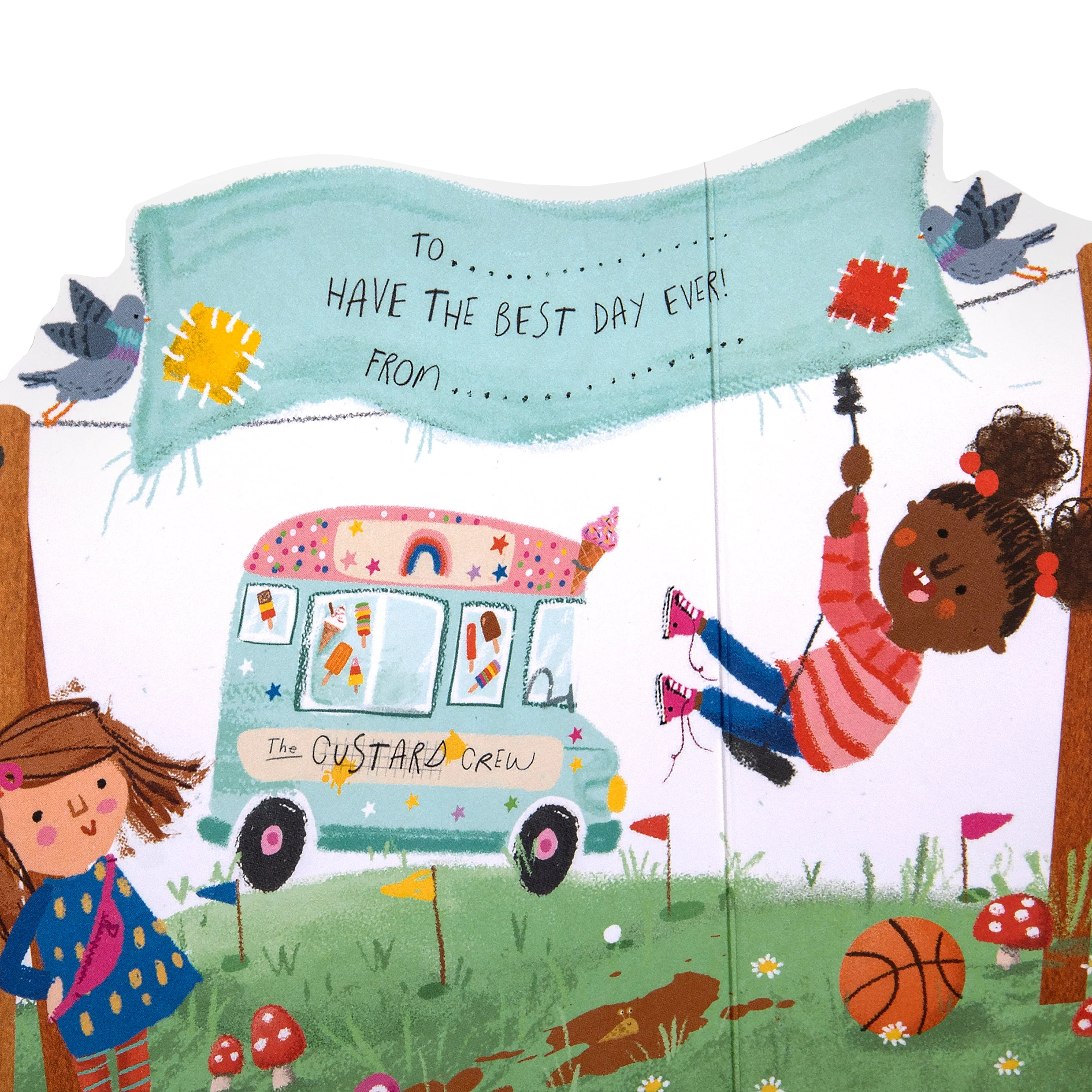 Kids Birthday Card - 3D & Pop Up Children's Park Design - Image 5