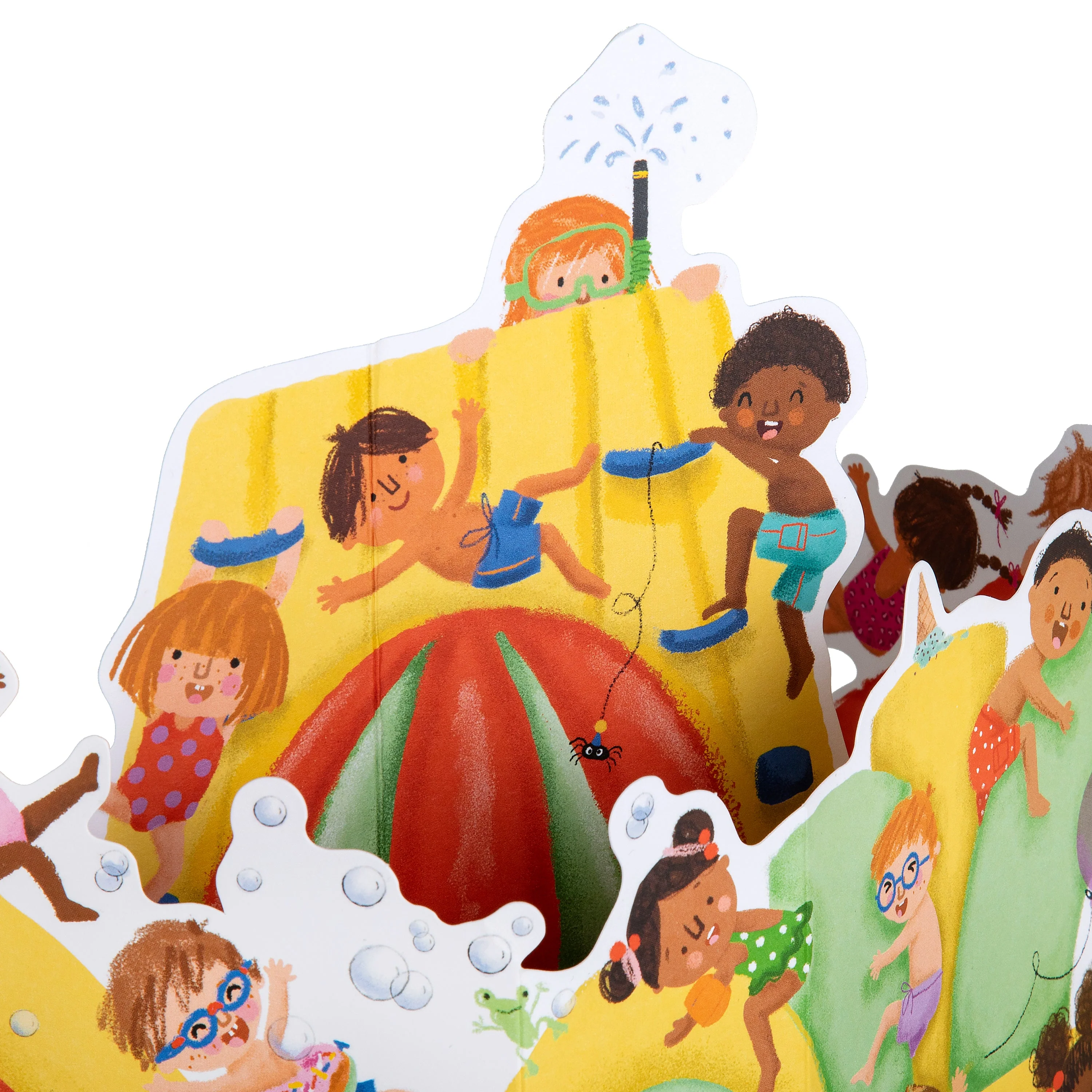 Kids Birthday Card - 3D & Pop Up Children's Water Park Design - Image 4