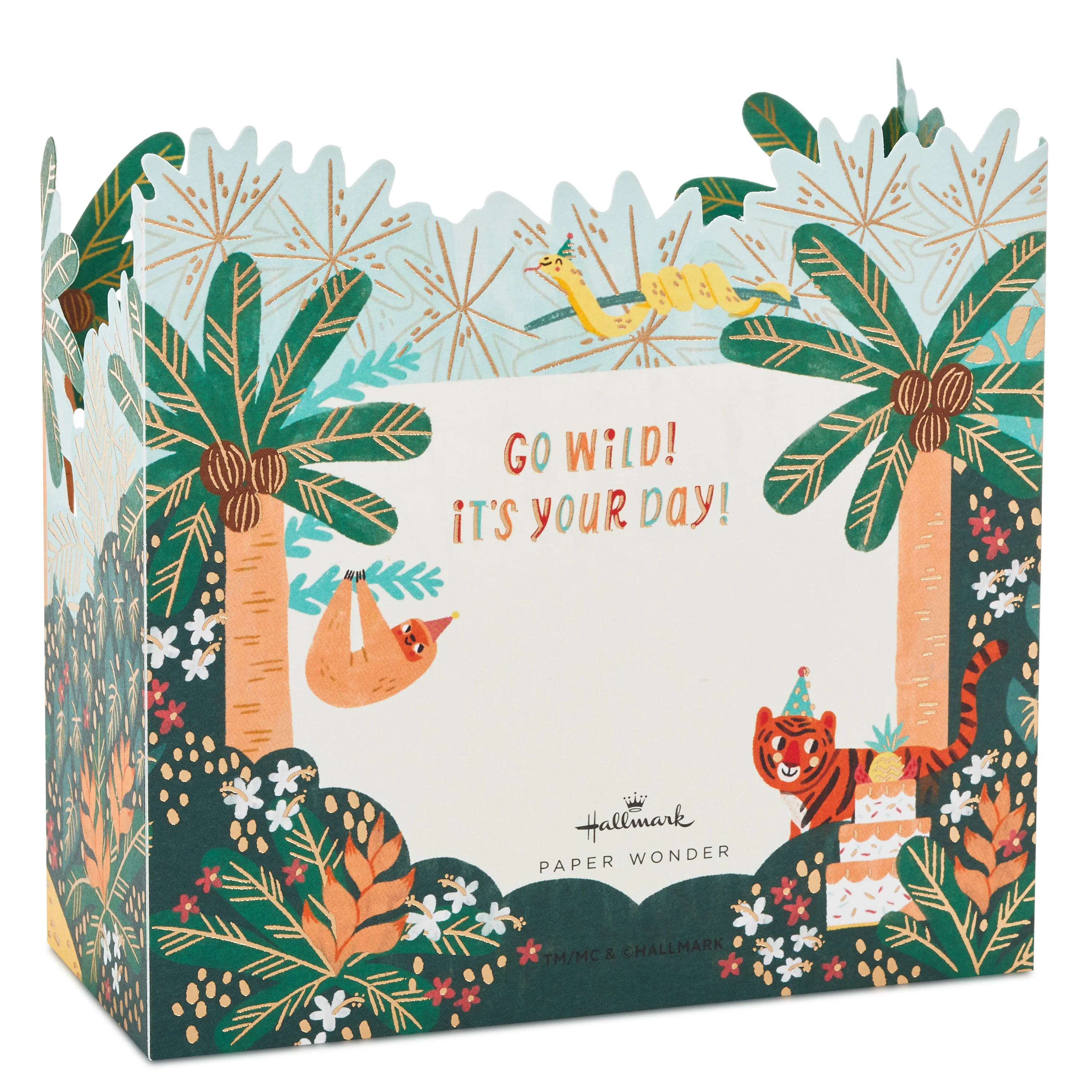 Kids Birthday Card - 3D & Pop-Up Jungle Party Design - Image 4
