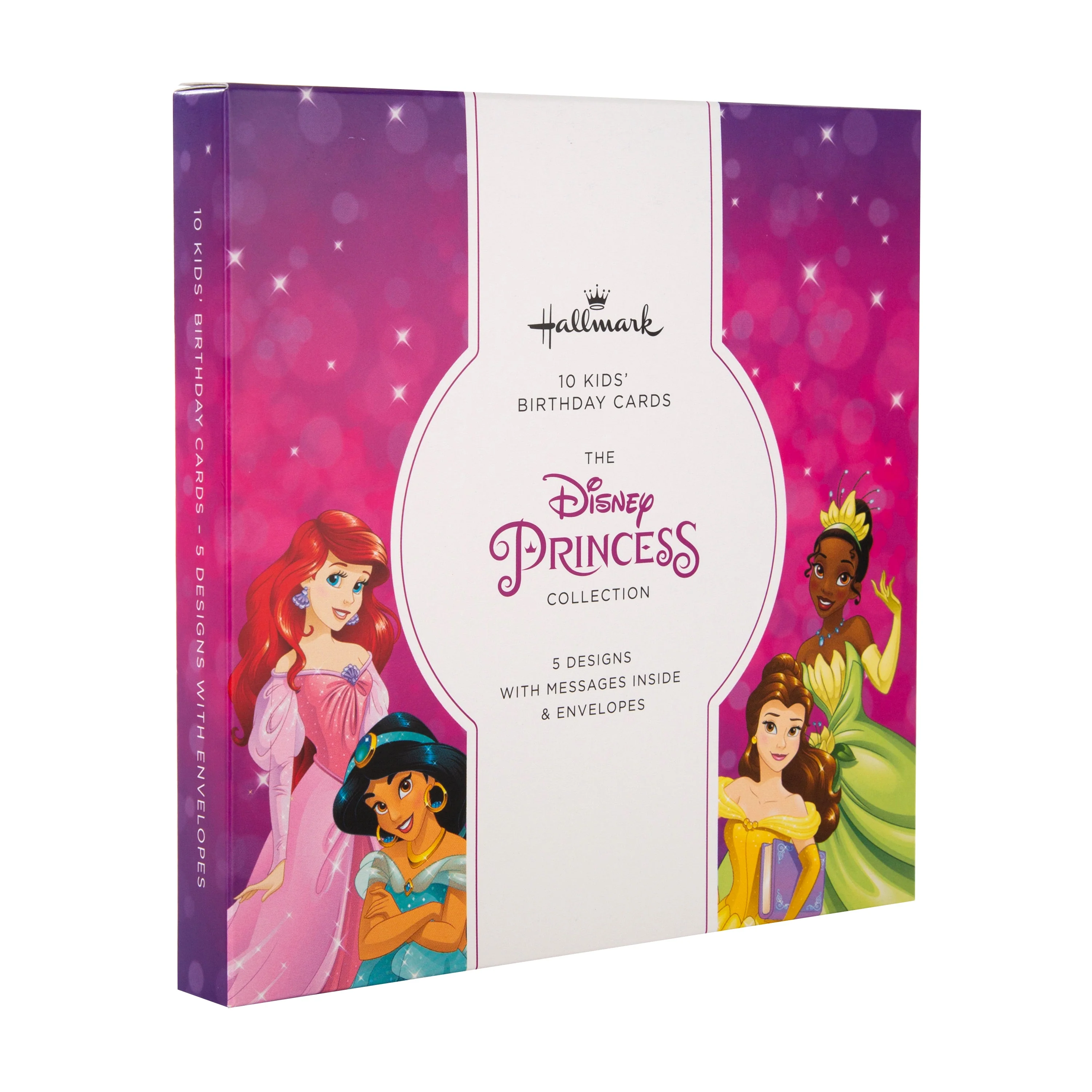 Kids Birthday Cards - Multipack of 10 in 5 Disney Princesses Designs - Image 3