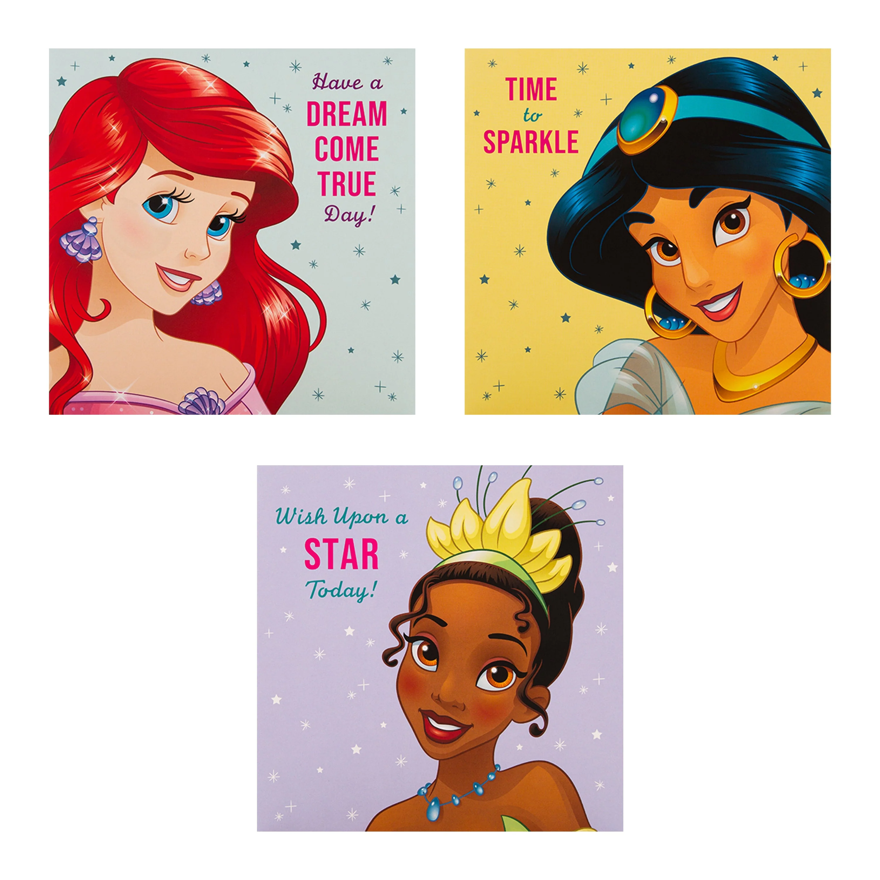 Kids Birthday Cards - Multipack of 10 in 5 Disney Princesses Designs - Image 4