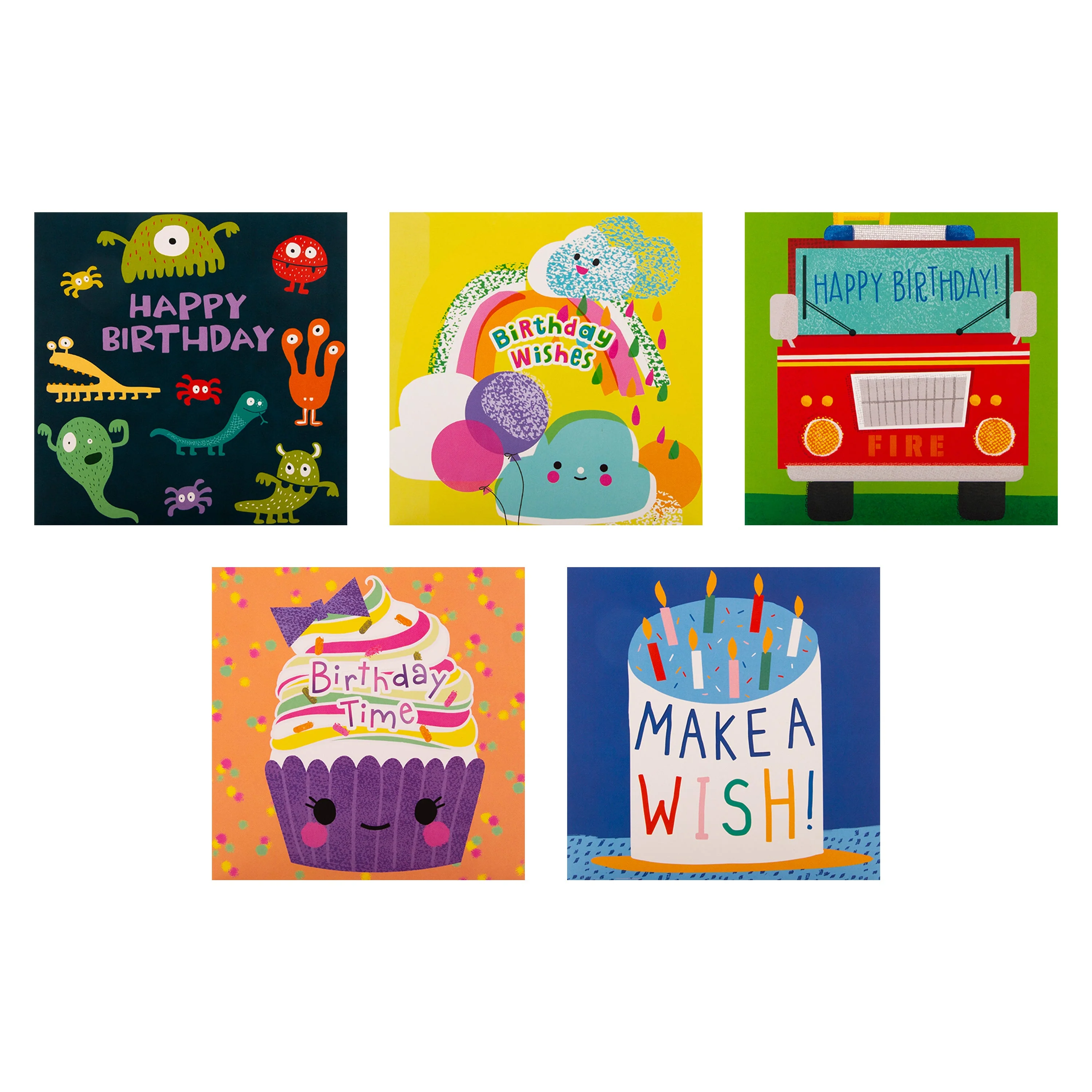 Kids Birthday Cards  - Multipack of 20 in 20 Fun Designs - Image 5