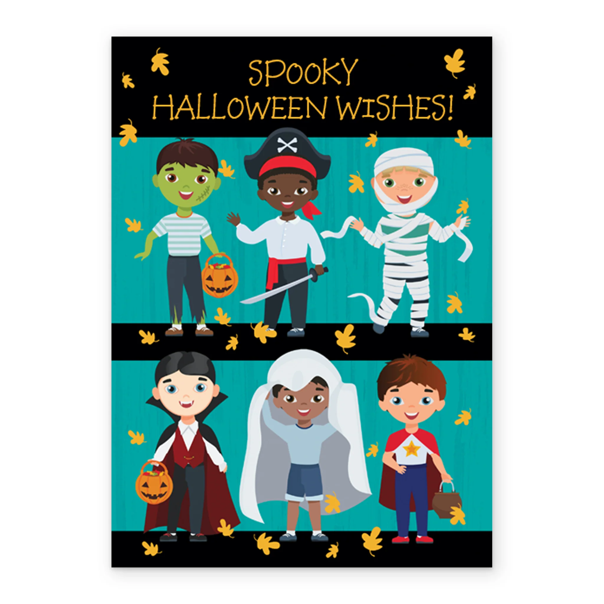 Kids Personalised Dress-Up Children Halloween Card - Image 2
