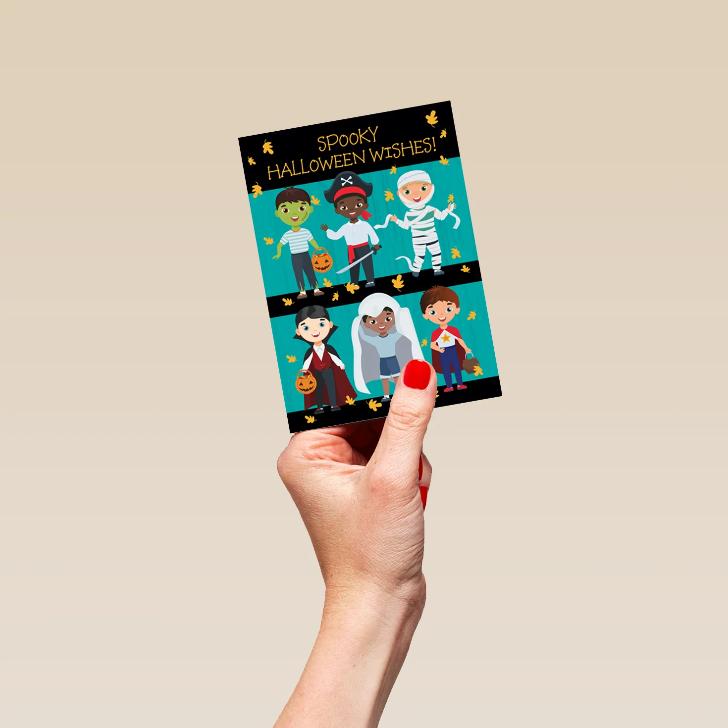 Kids Personalised Dress-Up Children Halloween Card - Image 4