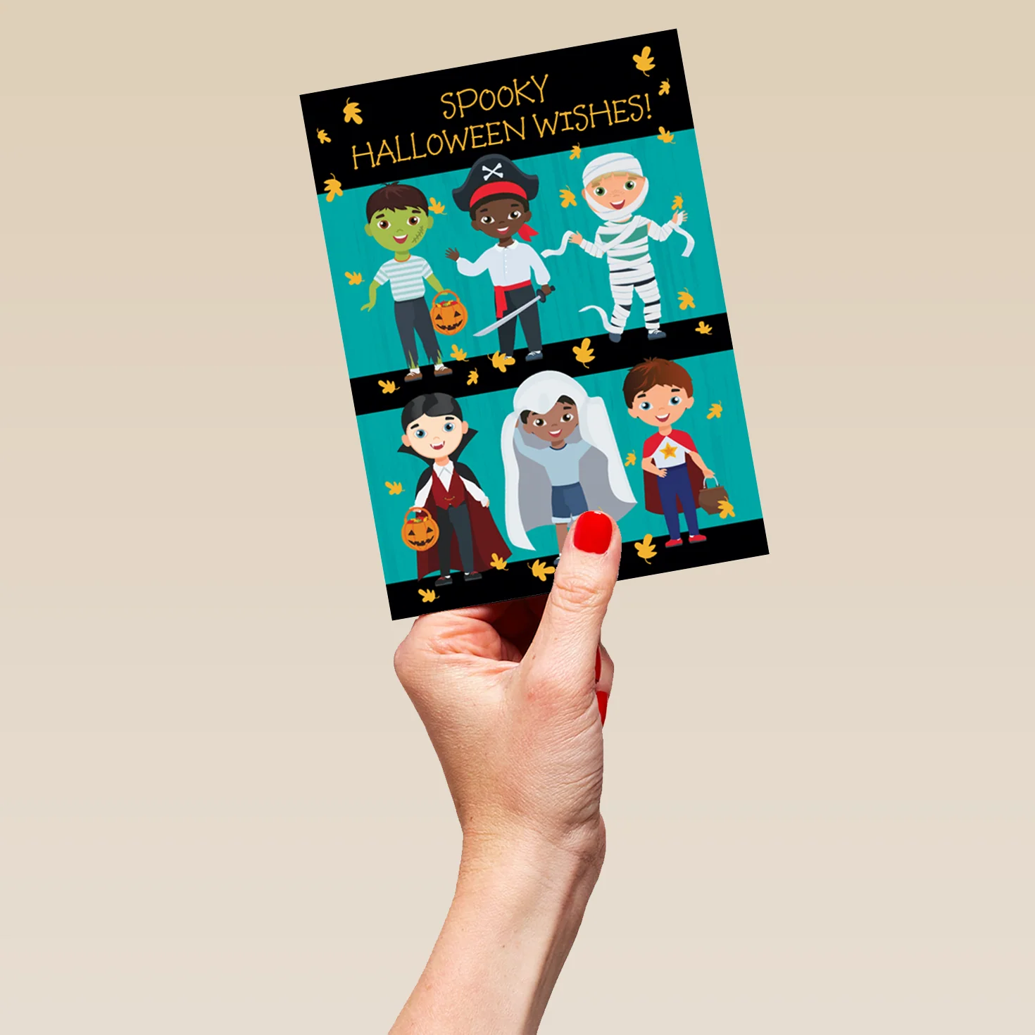 Kids Personalised Dress-Up Children Halloween Card - Image 5
