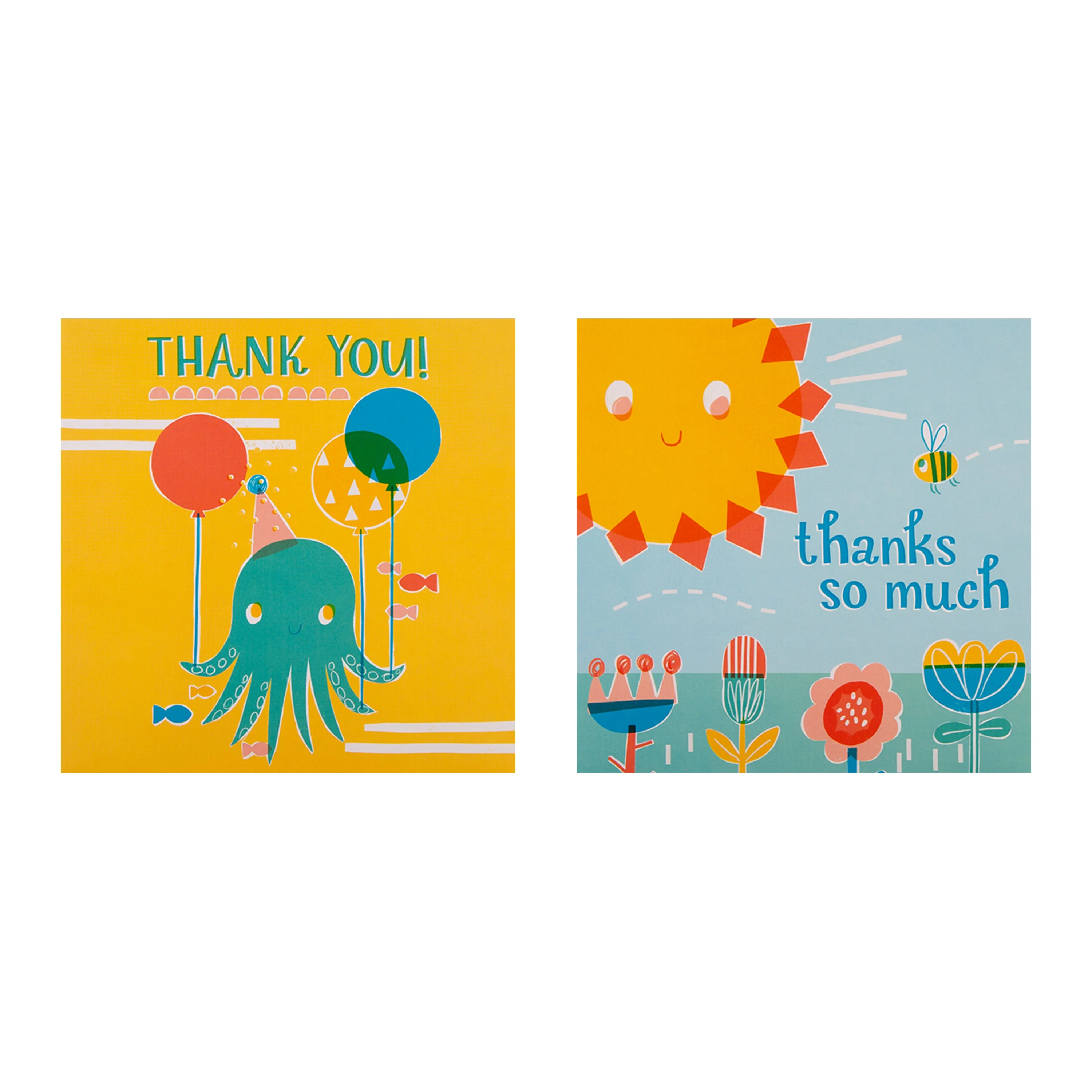 Kids' Thank You Cards - Multipack of 20 in 4 Cute Designs - Image 4