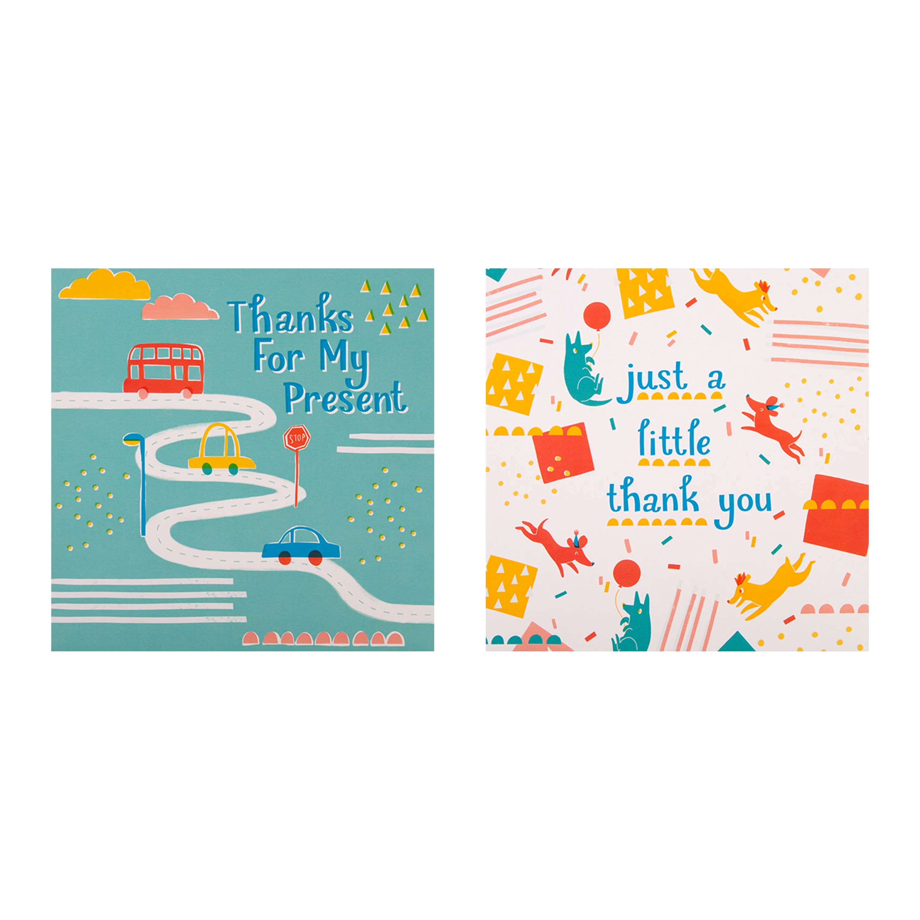 Kids' Thank You Cards - Multipack of 20 in 4 Cute Designs - Image 5