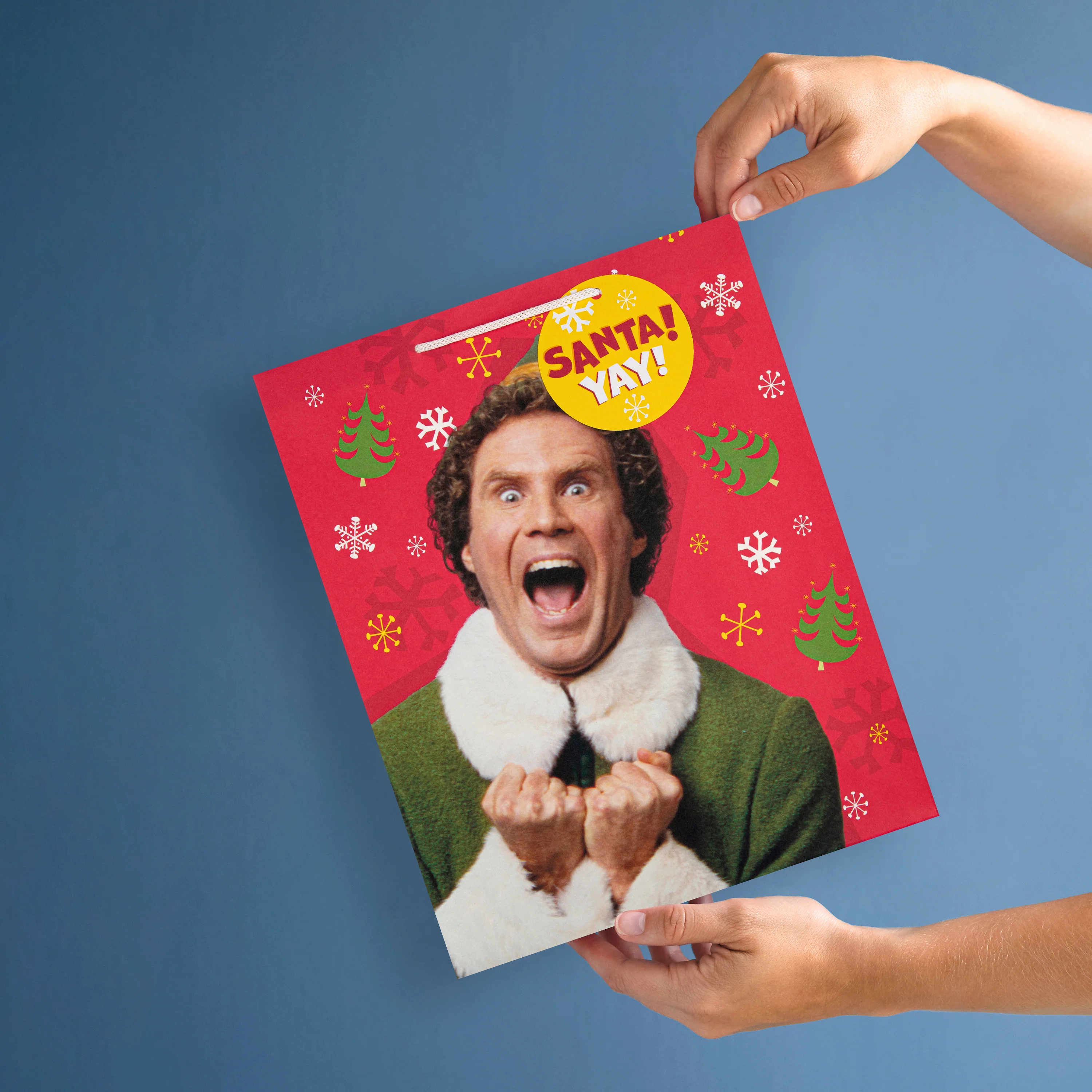 Large Christmas Gift Bag - Red Buddy the Elf Design - Image 2