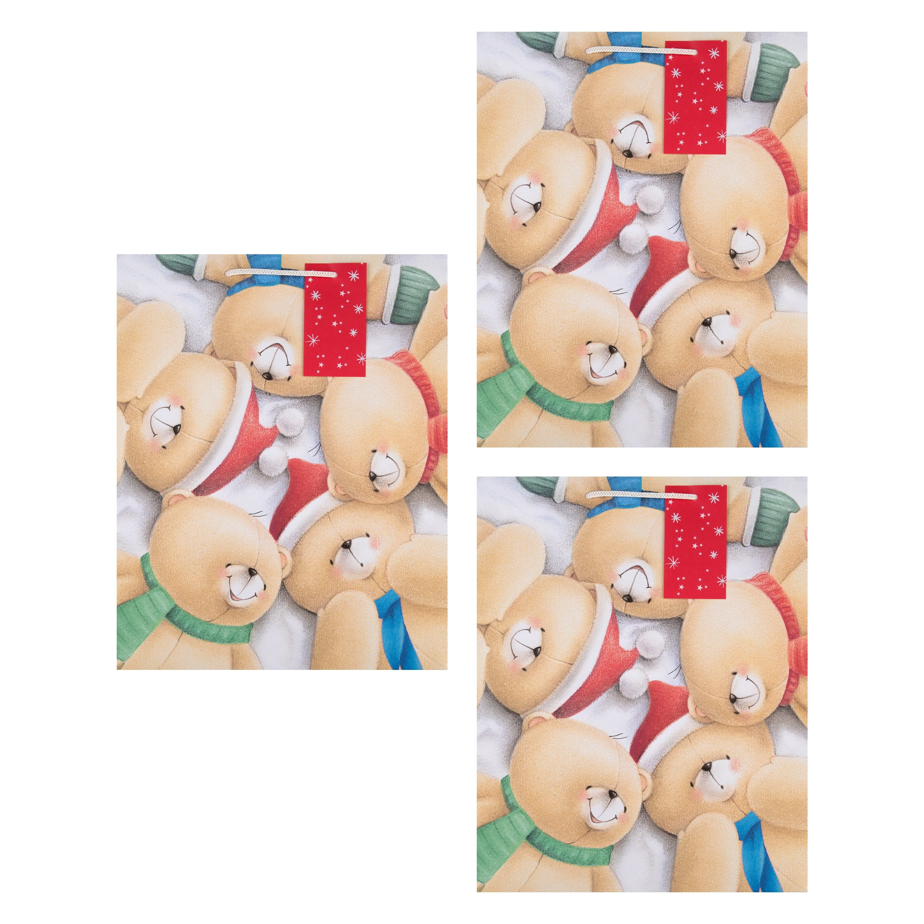 Large Christmas Gift Bags - Pack of 3 Forever Friends Design - Image 2