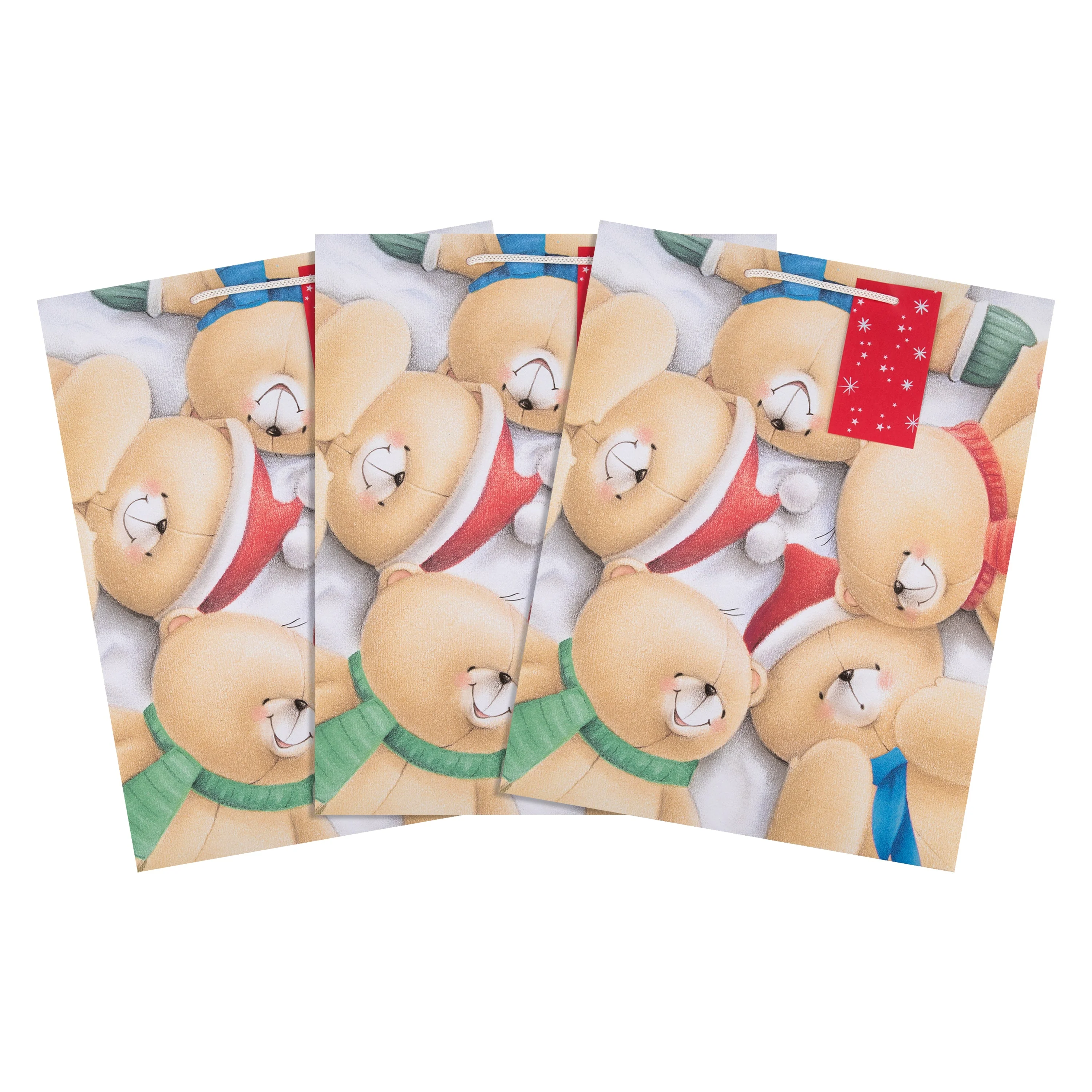 Large Christmas Gift Bags - Pack of 3 Forever Friends Design - Image 3