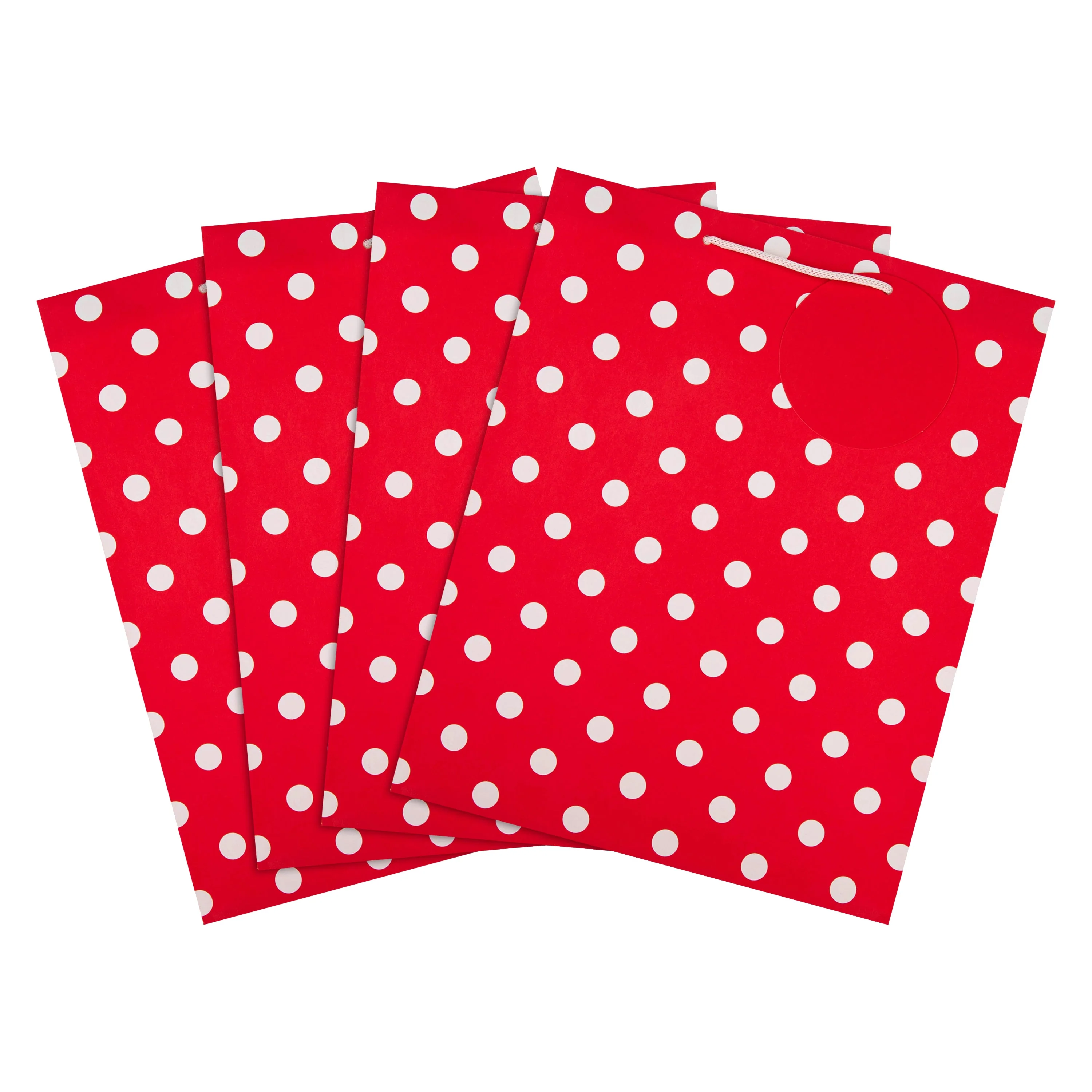 Large Christmas Gift Bags - Pack of 4 in Polka Dot Design - Image 3