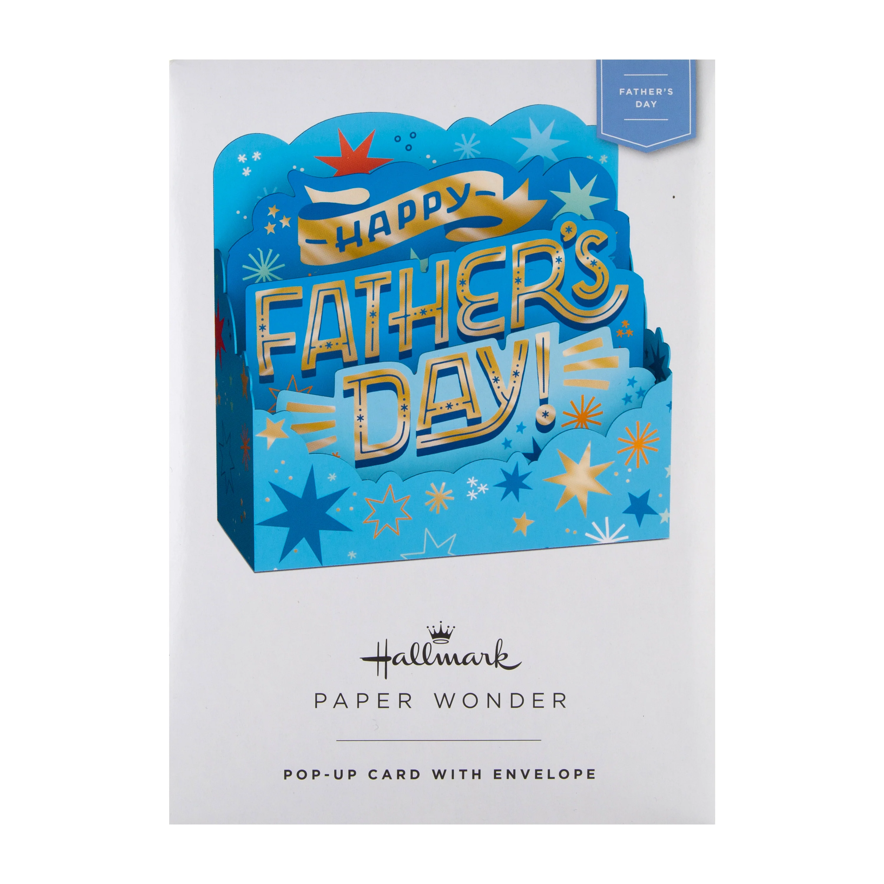 Father's Day Paper Wonder Card for Dad - 3D Pop Up Bright Stars Design - Image 6