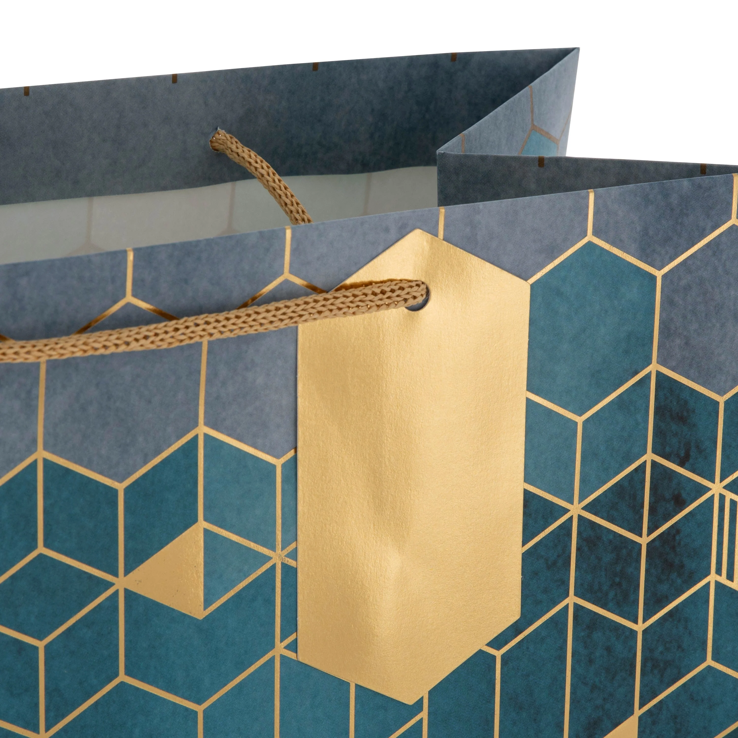 Large Gift Bag - Dark Geometric Design - Image 3