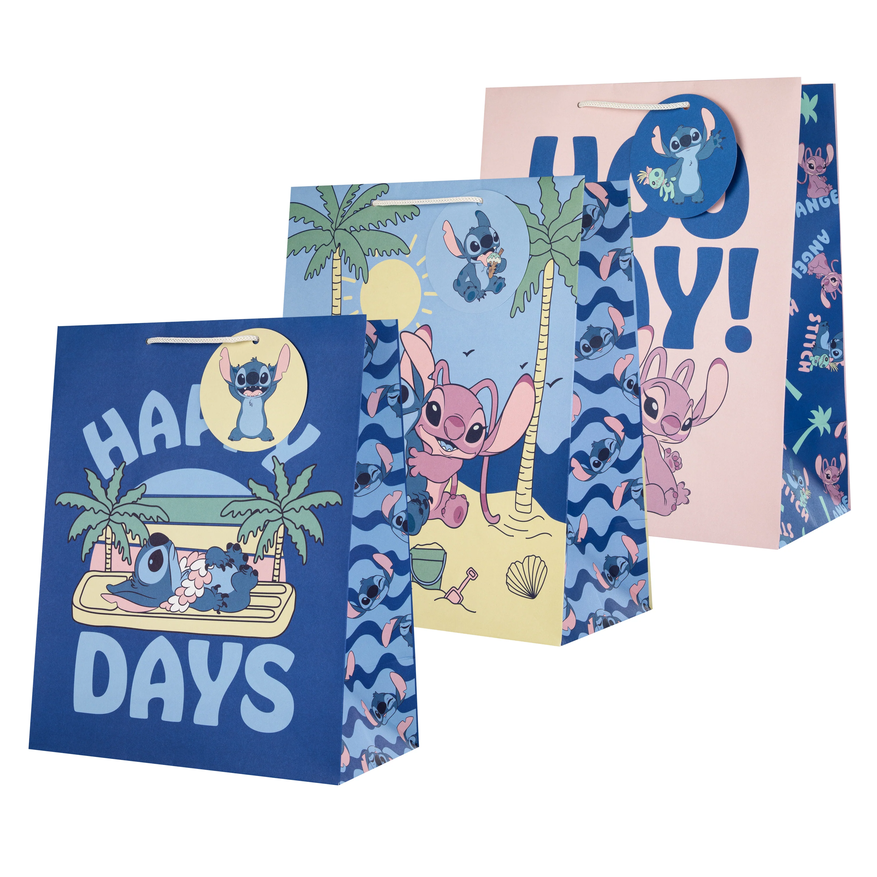 Large Gift Bags - Pack of 3 Disney Lilo & Stitch Design
