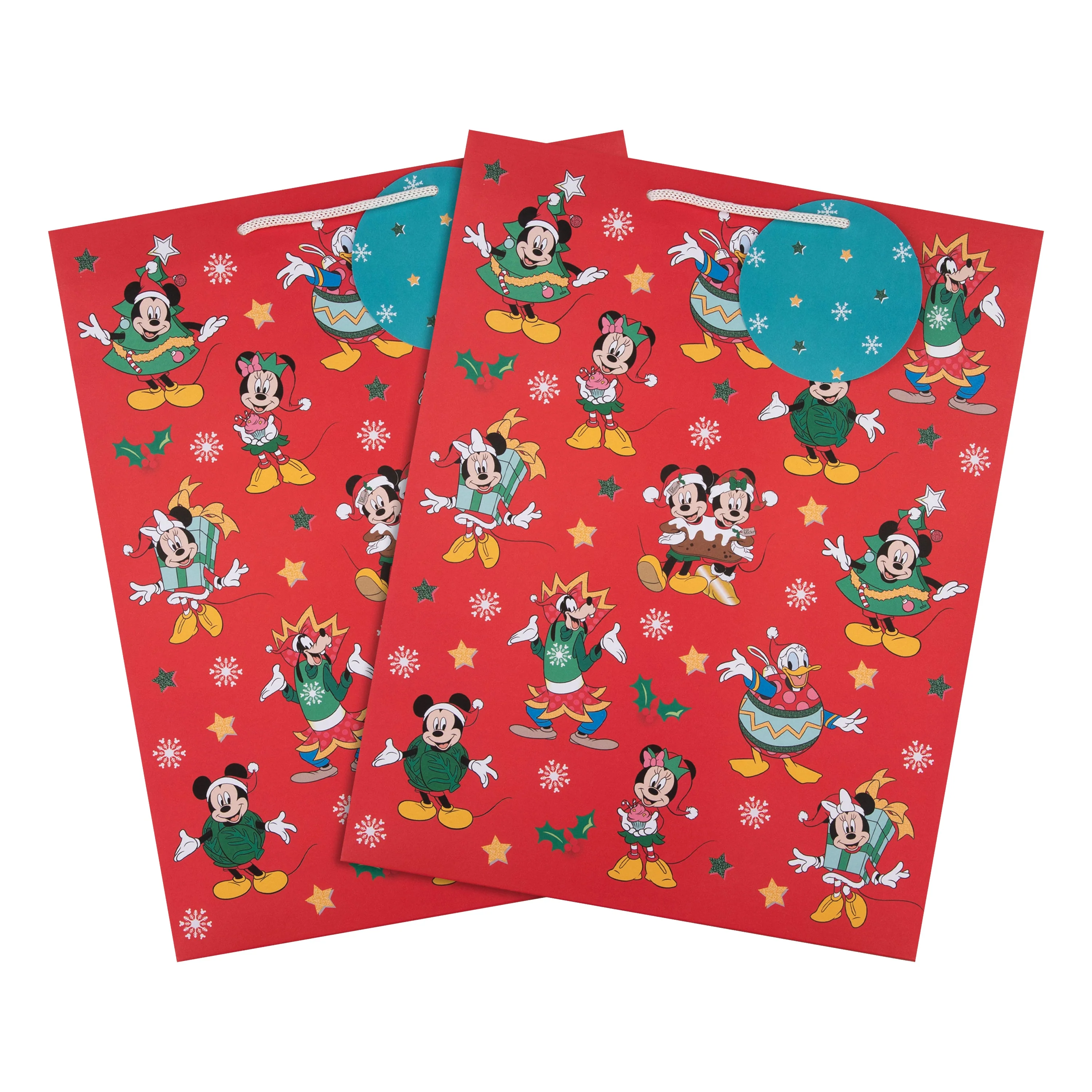 Large Christmas Gift Bags - Pack of 2 Disney, Mickey & Friends Design - Image 3