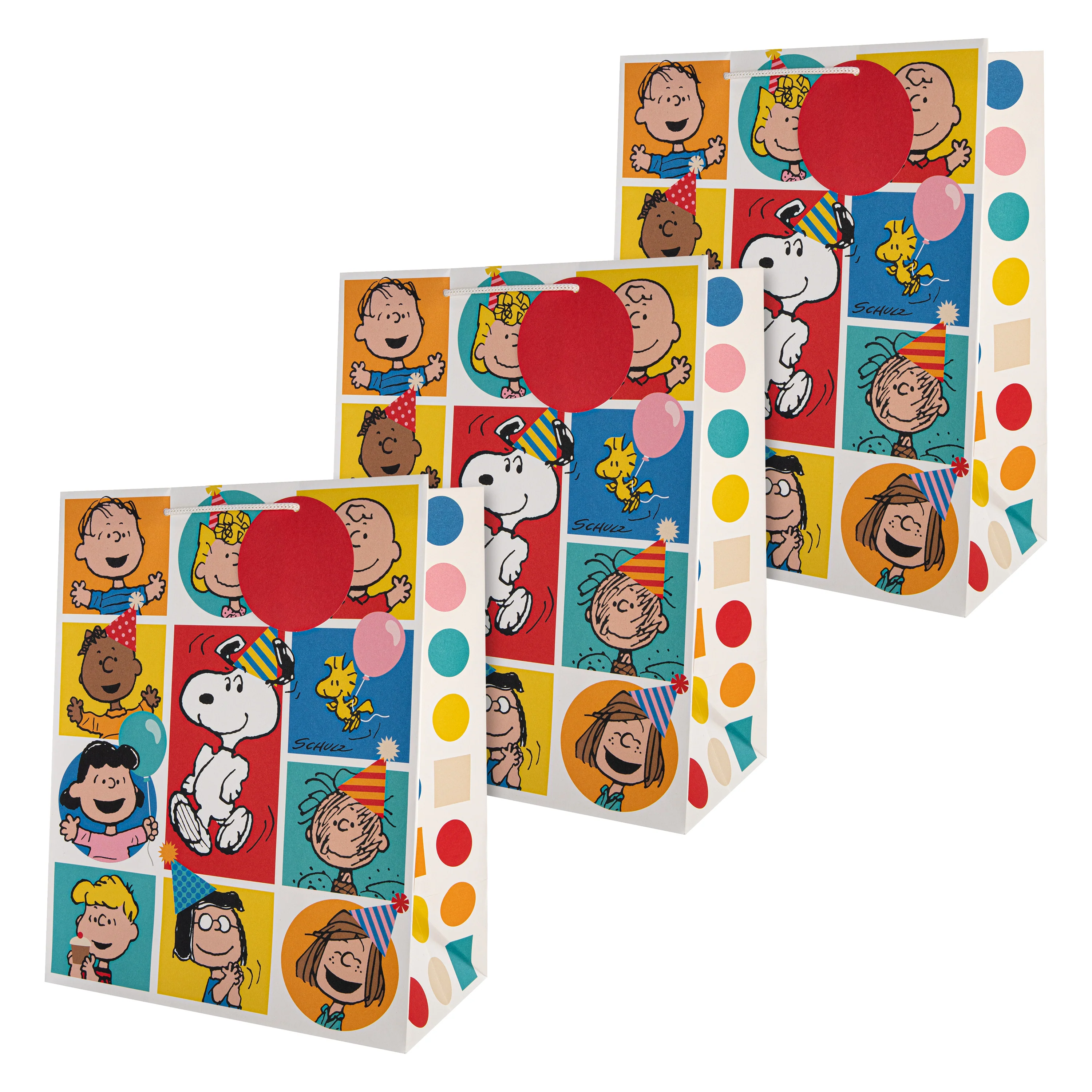Large Gift Bags - Pack of 3 PEANUTS™ Comics SNOOPY & Gang Design