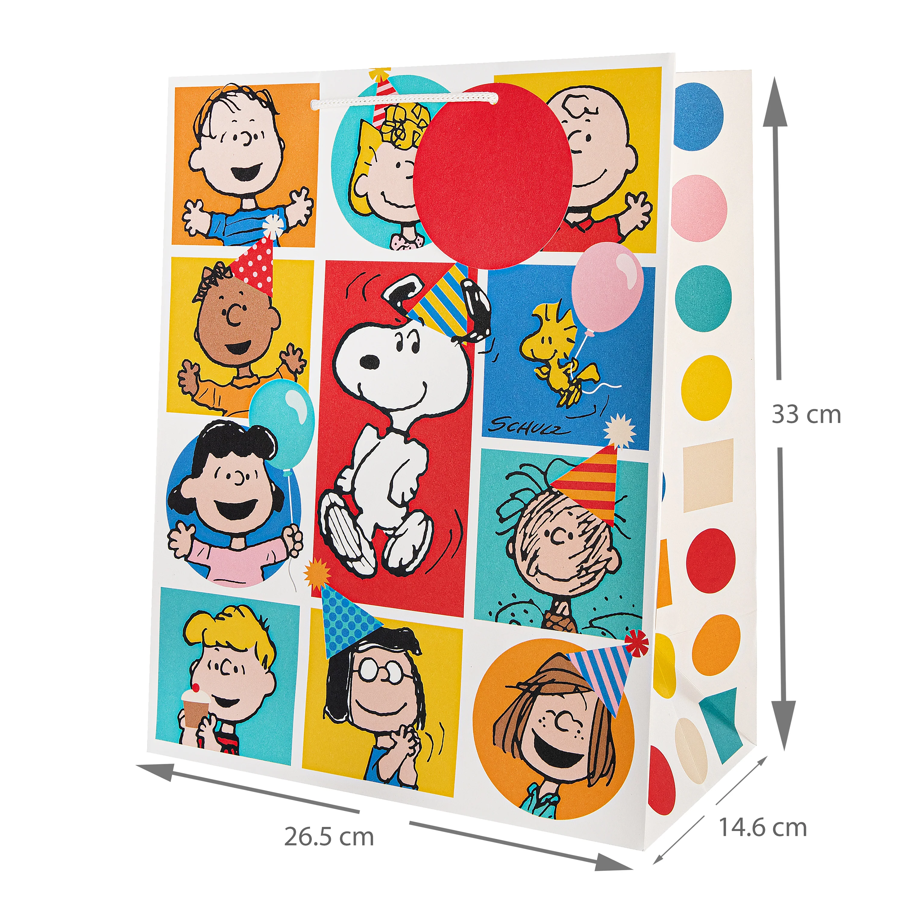Large Gift Bags - Pack of 3 PEANUTS™ Comics SNOOPY & Gang Design - Image 3