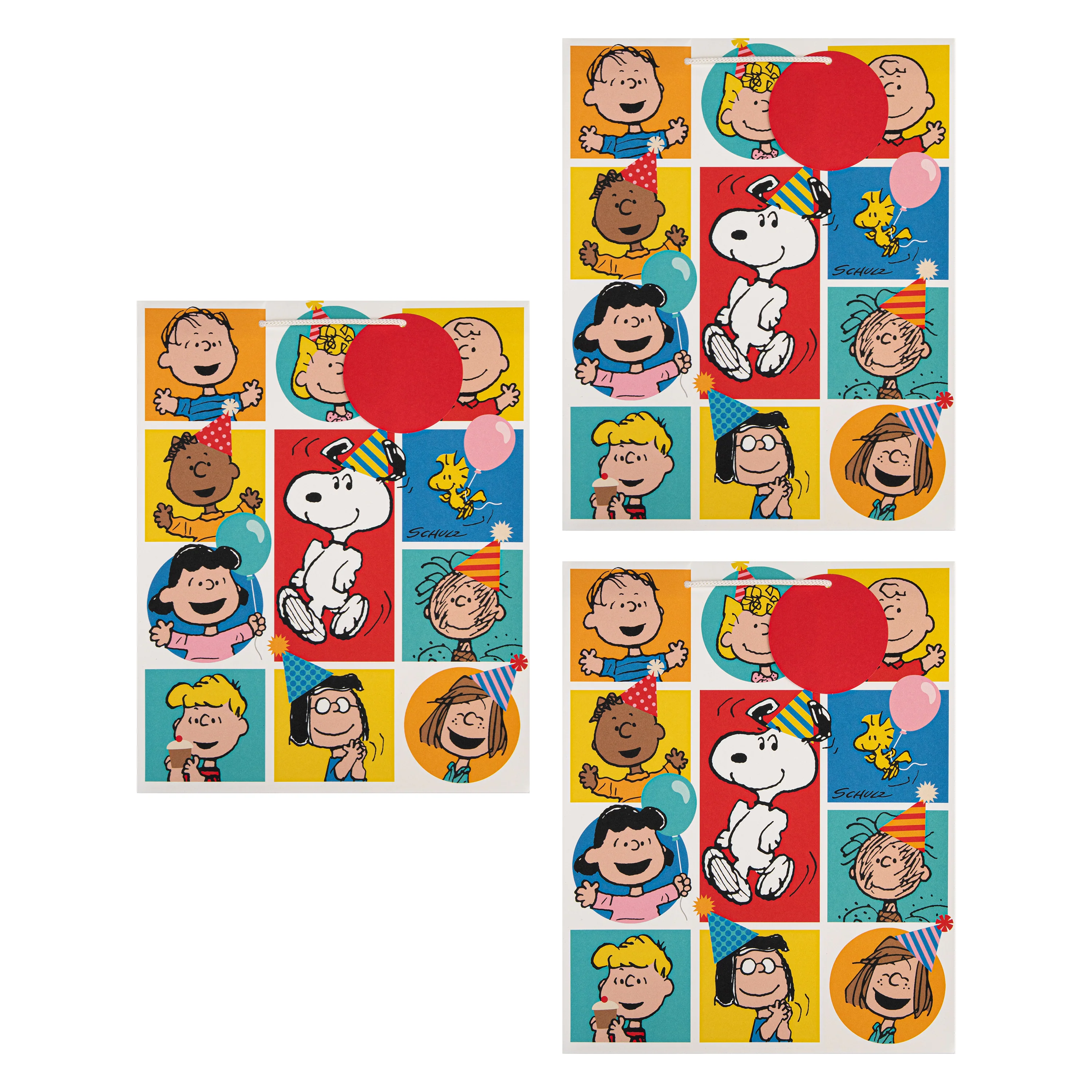Large Gift Bags - Pack of 3 PEANUTS™ Comics SNOOPY & Gang Design - Image 4