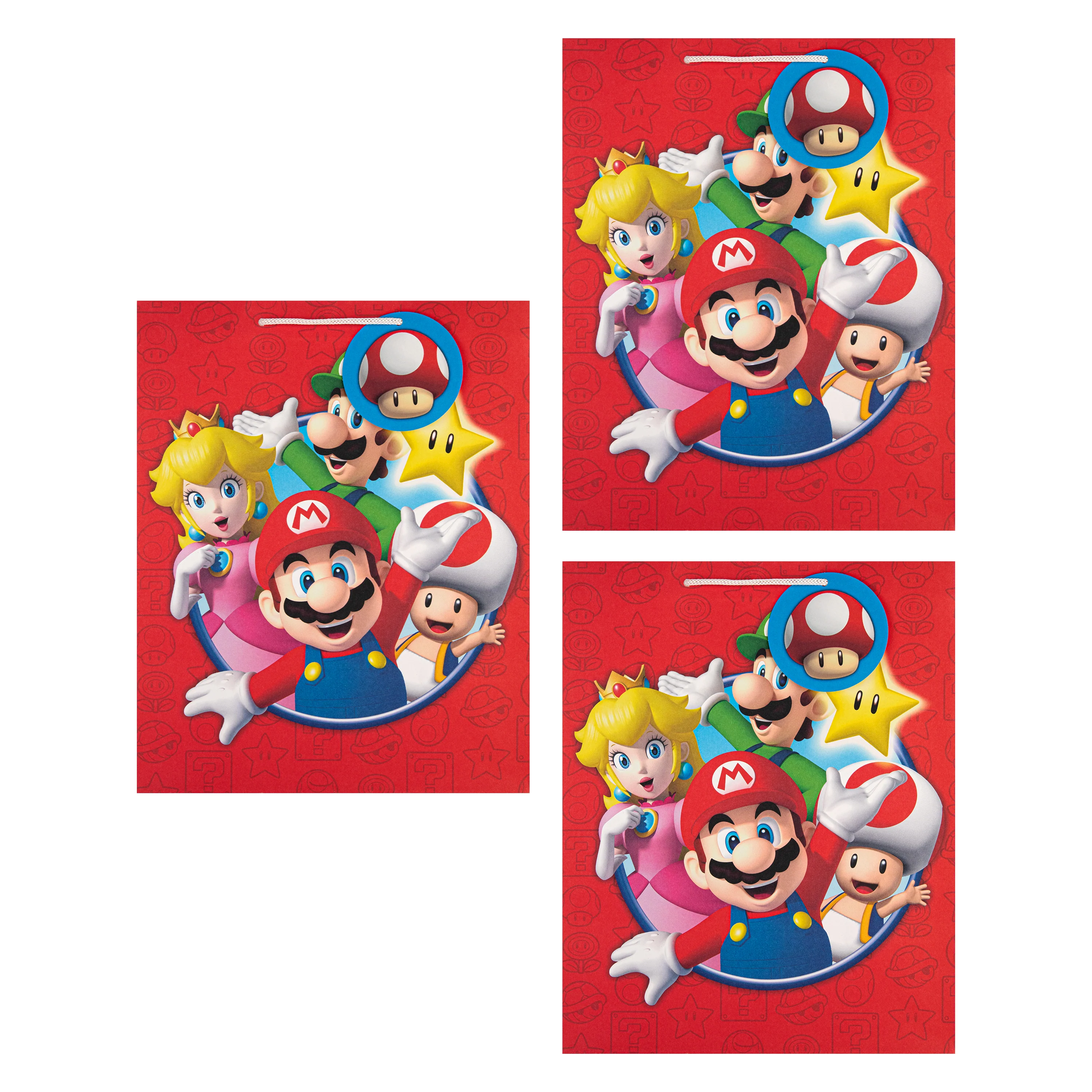 Large Gift Bags - Pack of 3 Super Mario Bros Design - Image 4