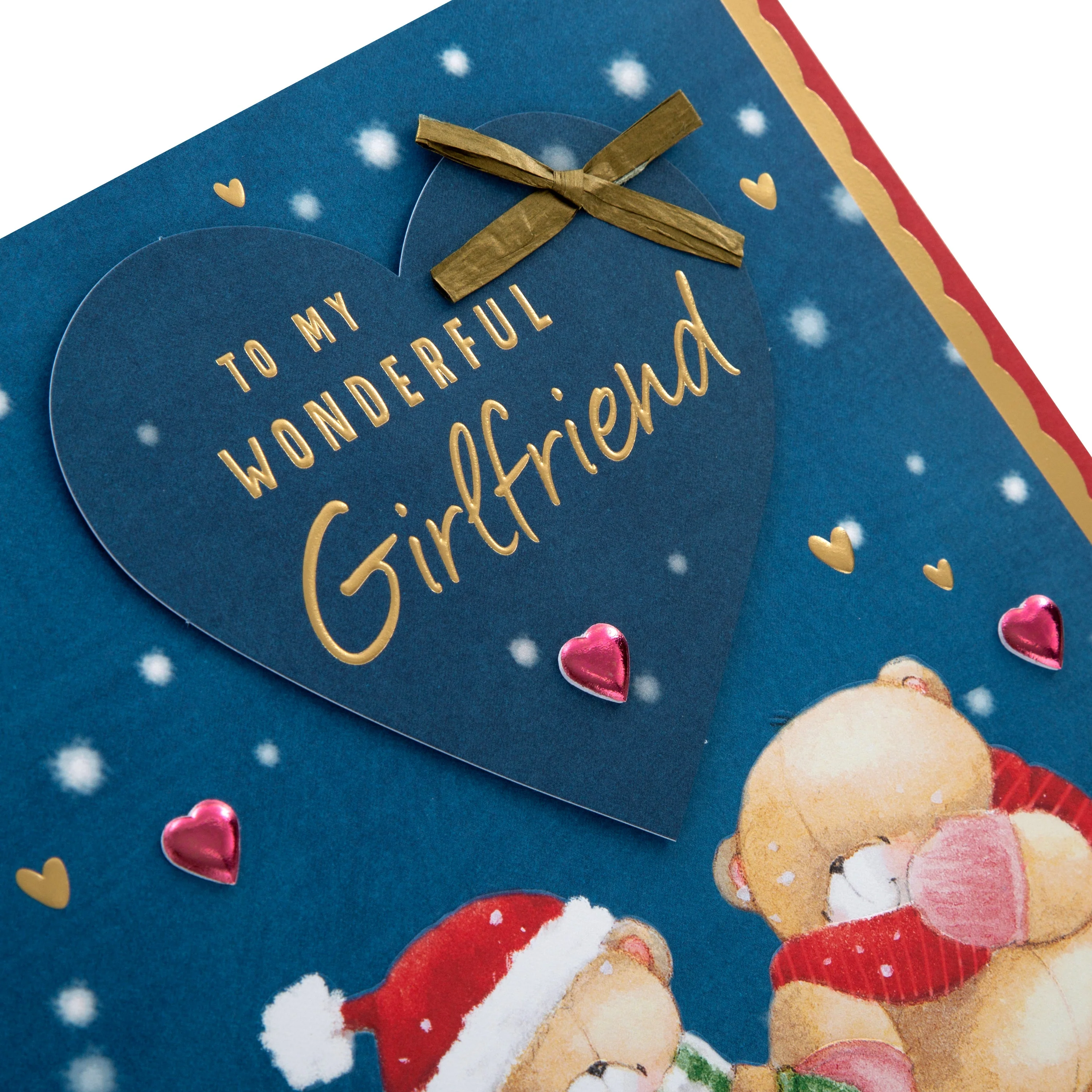 Large Luxury Boxed Christmas Card for Girlfriend - Cute Forever Friends Winter Love Design - Image 7