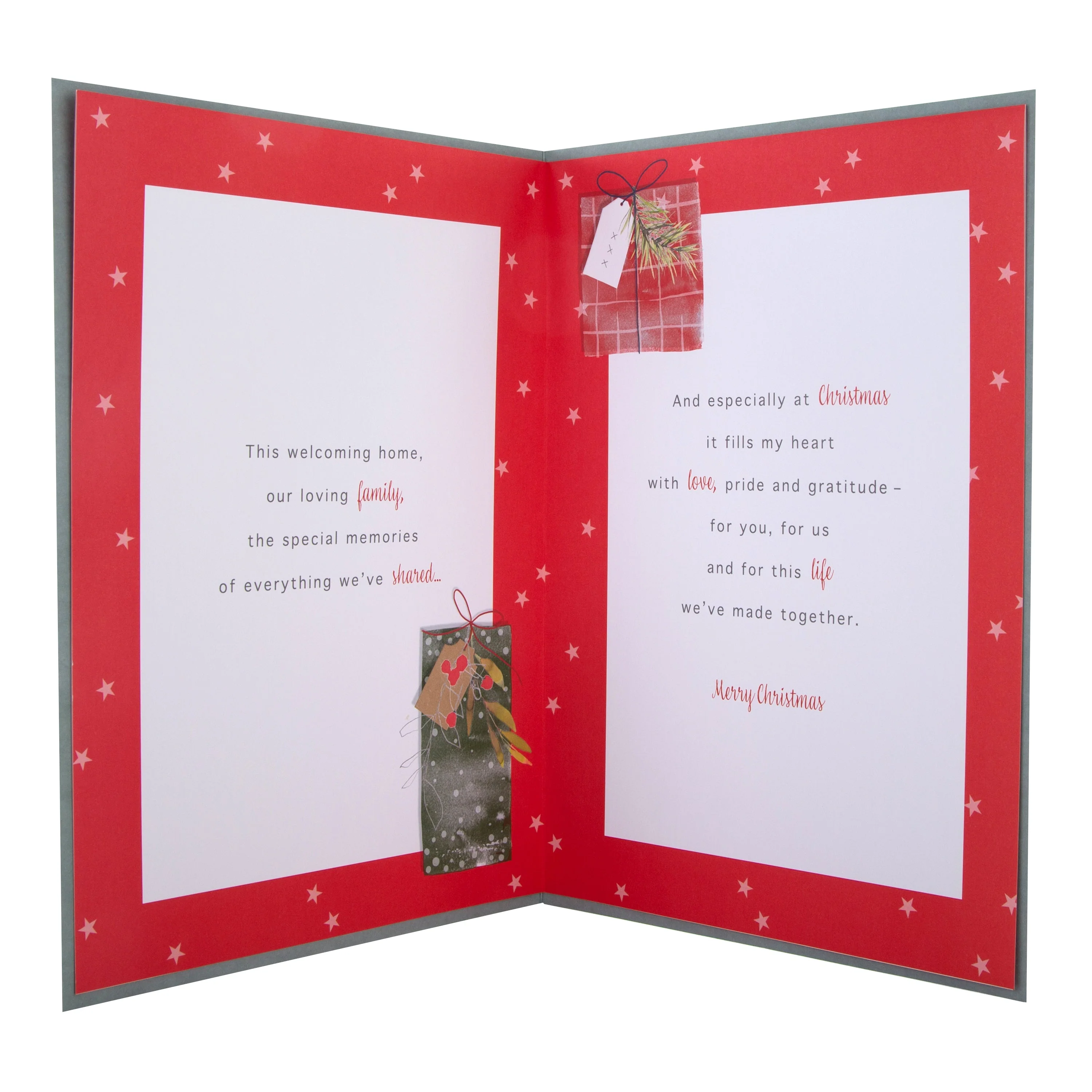 Large Luxury Boxed Christmas Card for Husband - Traditional Wrapped Gifts Design - Image 4