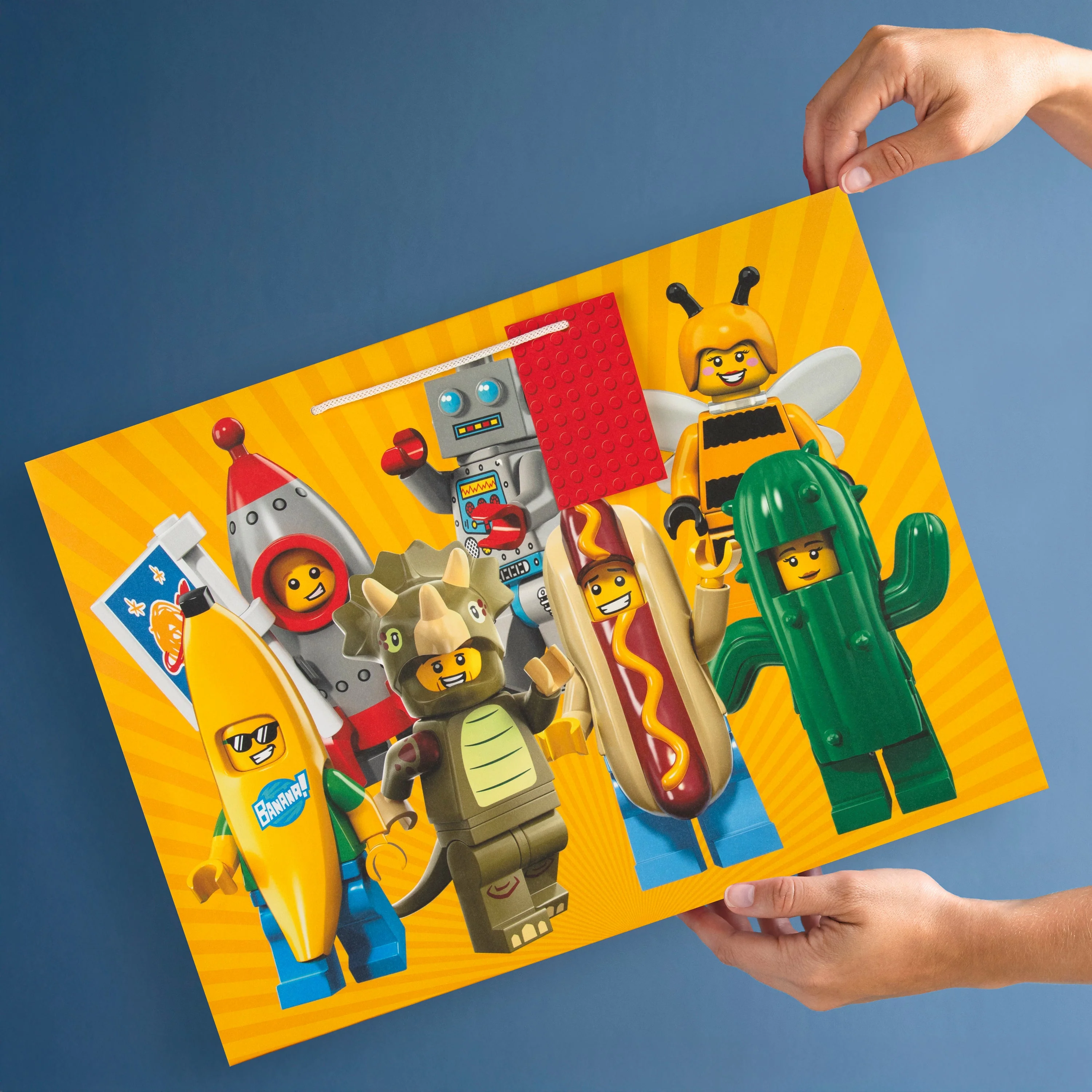 LEGO® Mini Figure Icons, Fully Recyclable, Extra-Large Gift  Bag - With Matching Gift Tag - Image 2