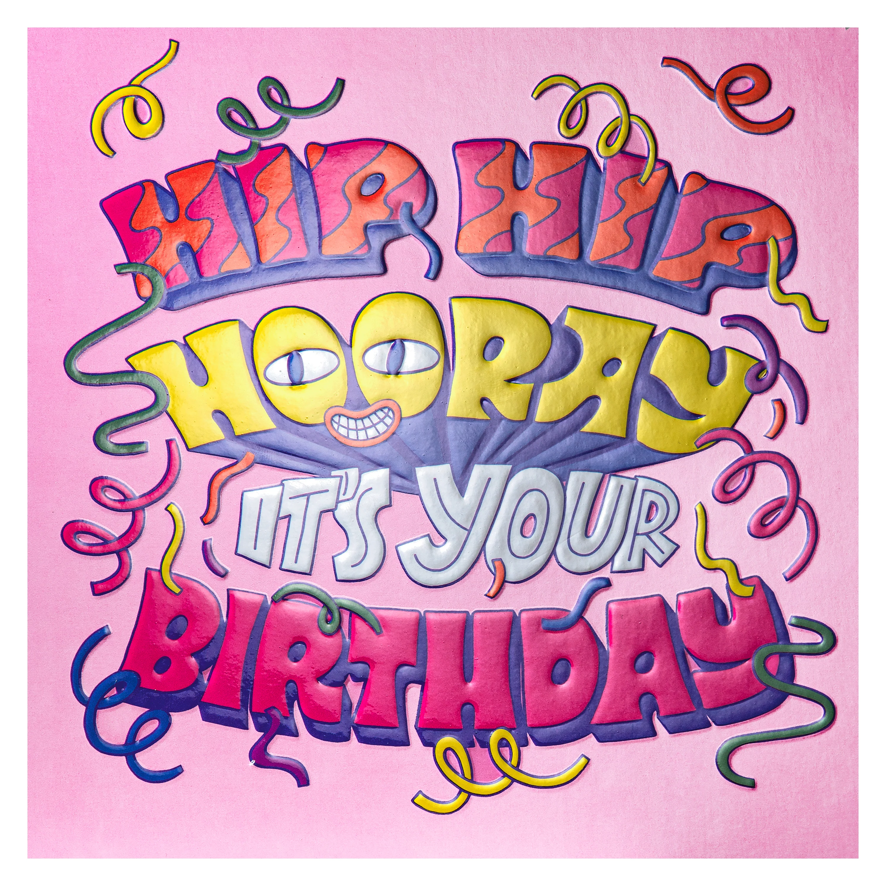 Liz Harry Design 'Hip Hip Hooray' Contemporary Birthday Card - Image 4