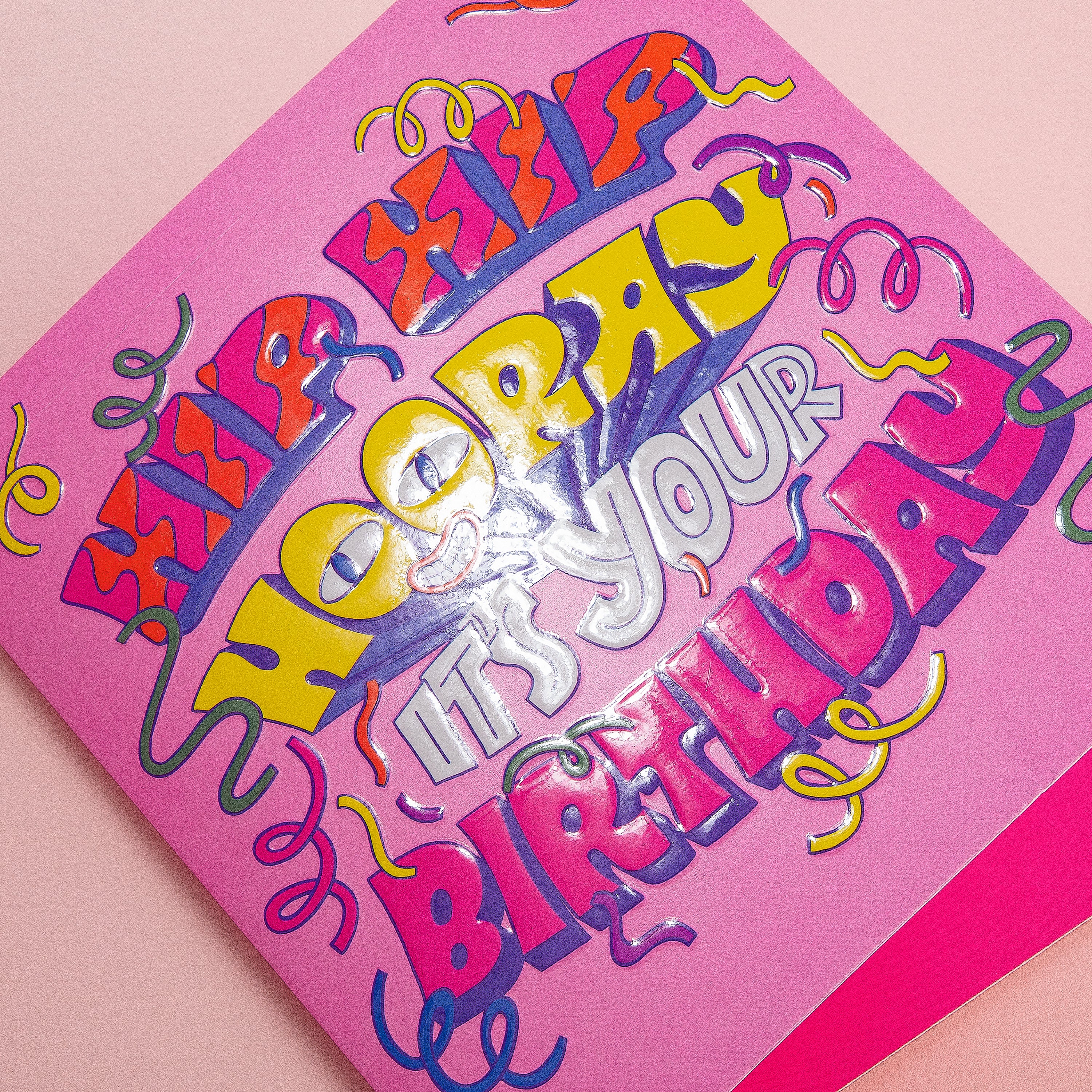 Liz Harry Design 'Hip Hip Hooray' Contemporary Birthday Card - Image 5