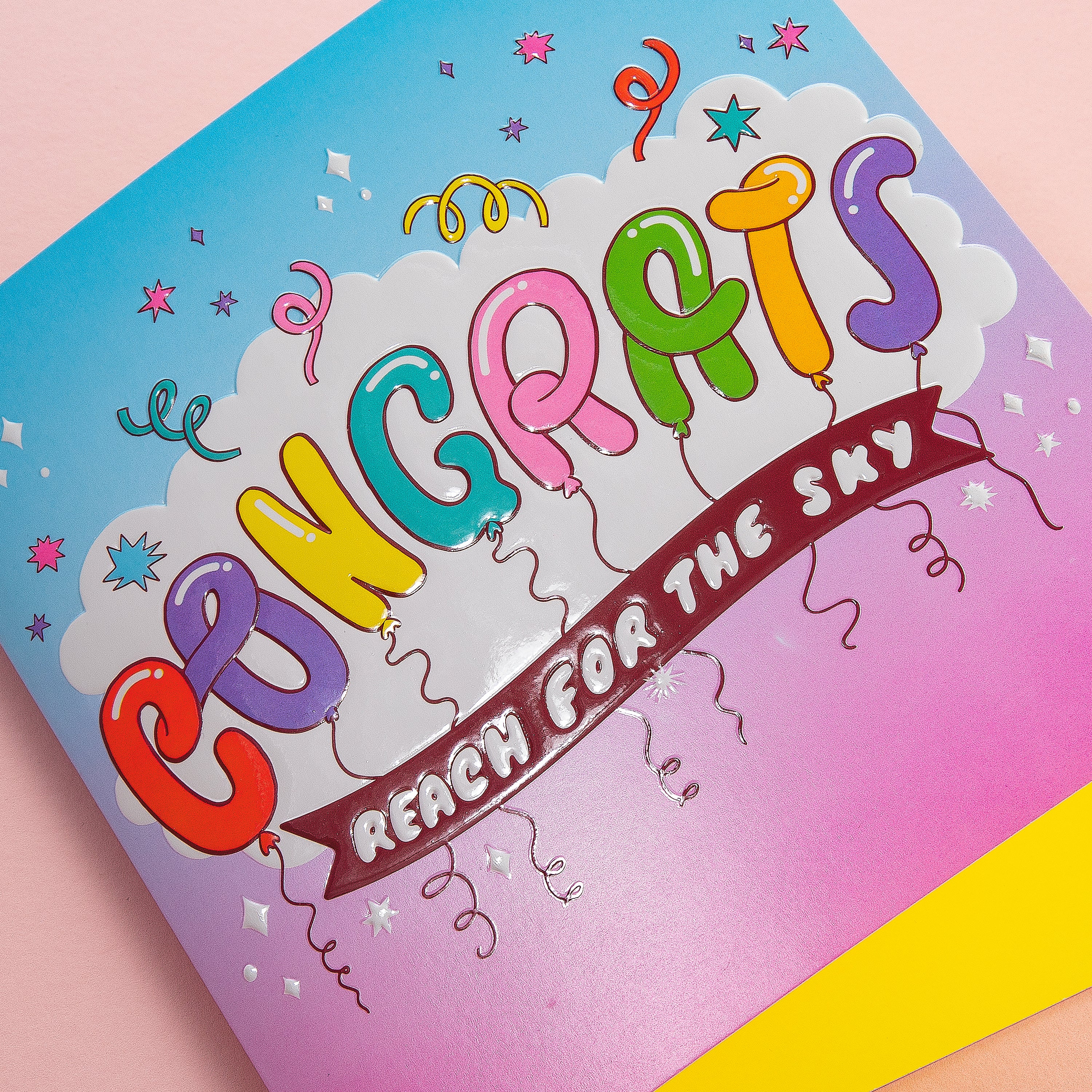 Liz Harry Design 'Reach for the Sky' Contemporary Congratulations Card - Image 5